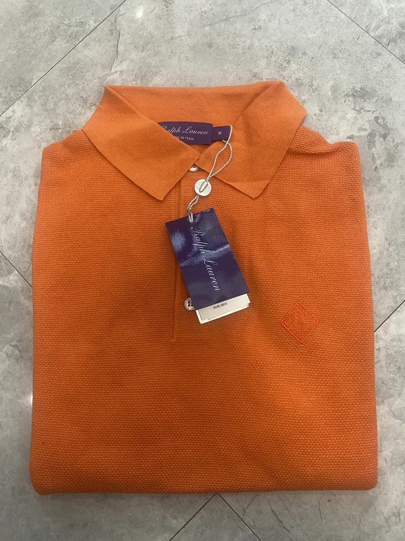 Ralph Lauren Purple Label Silk-Blend Knit Long-Sleeve Polo