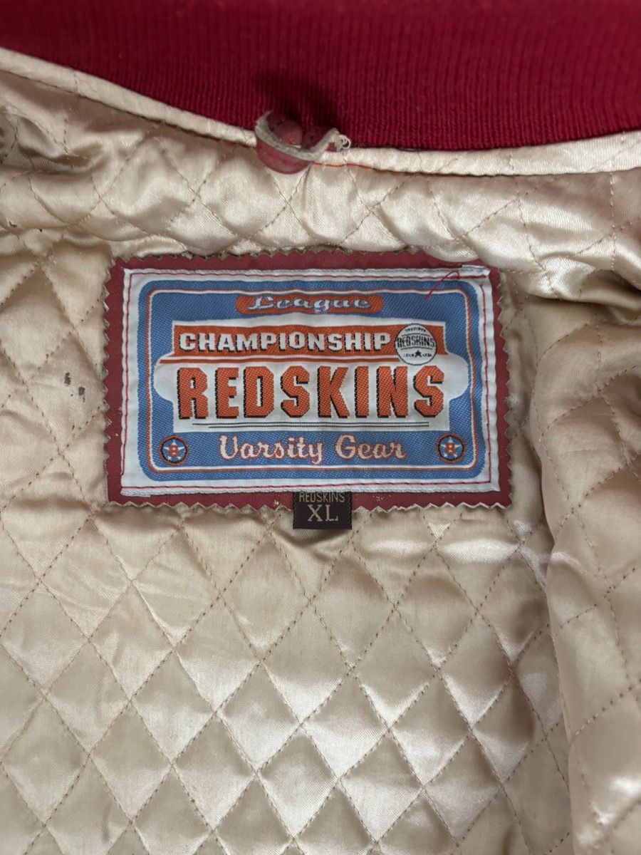 Genuine Leather × NFL × Vintage Vintage Redskins Leather Varsity Jacket Size US XL / EU 56 / 4 - 6 Thumbnail