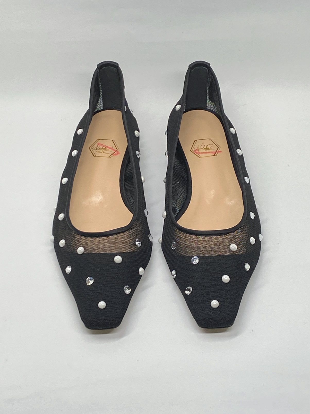 Other Nalebe Aurum Crystal-Embellished Mesh Ballet Flats size 39.5 Size US 9.5 / IT 39.5 - 3 Thumbnail