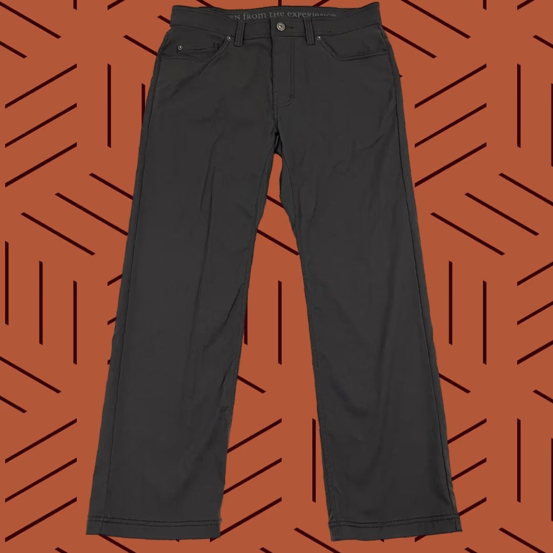 Prana Prana Brion Pants Mens 34 x 29 Slim Fit Dark Gray Nylon Spandex Hiking Gorpcore Size US 34 / EU 50 - 1 Thumbnail