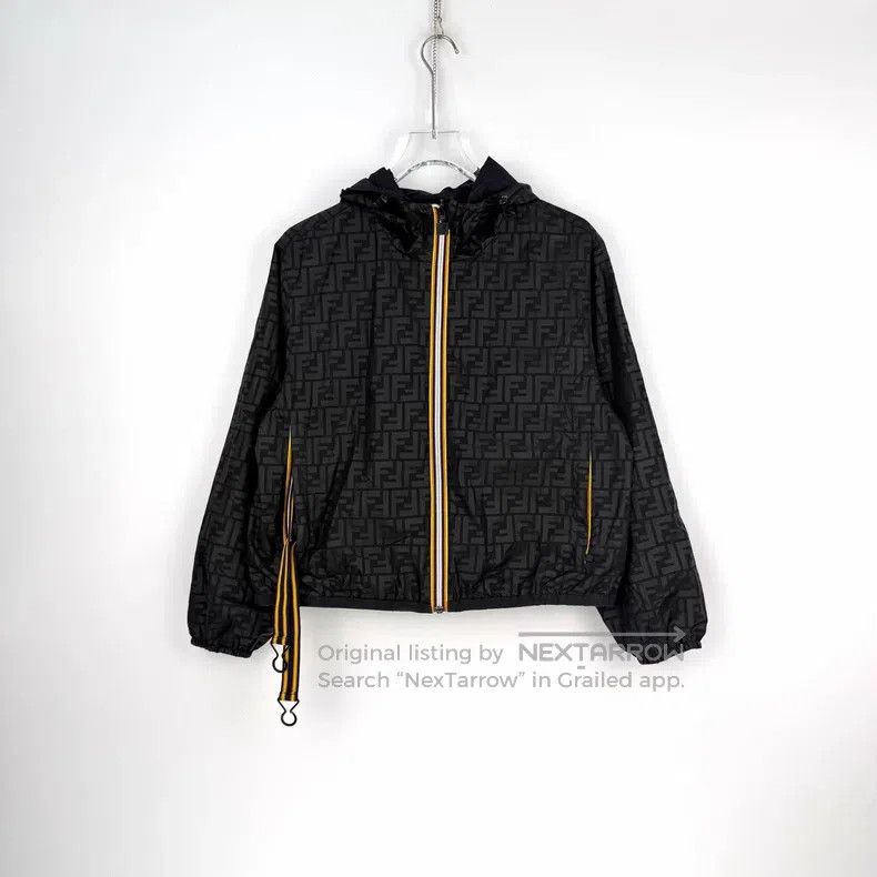Fendi Fendi Logo Printed Nylon Hooded Zip-Up Jacket Size S / US 4 / IT 40 - 3 Thumbnail