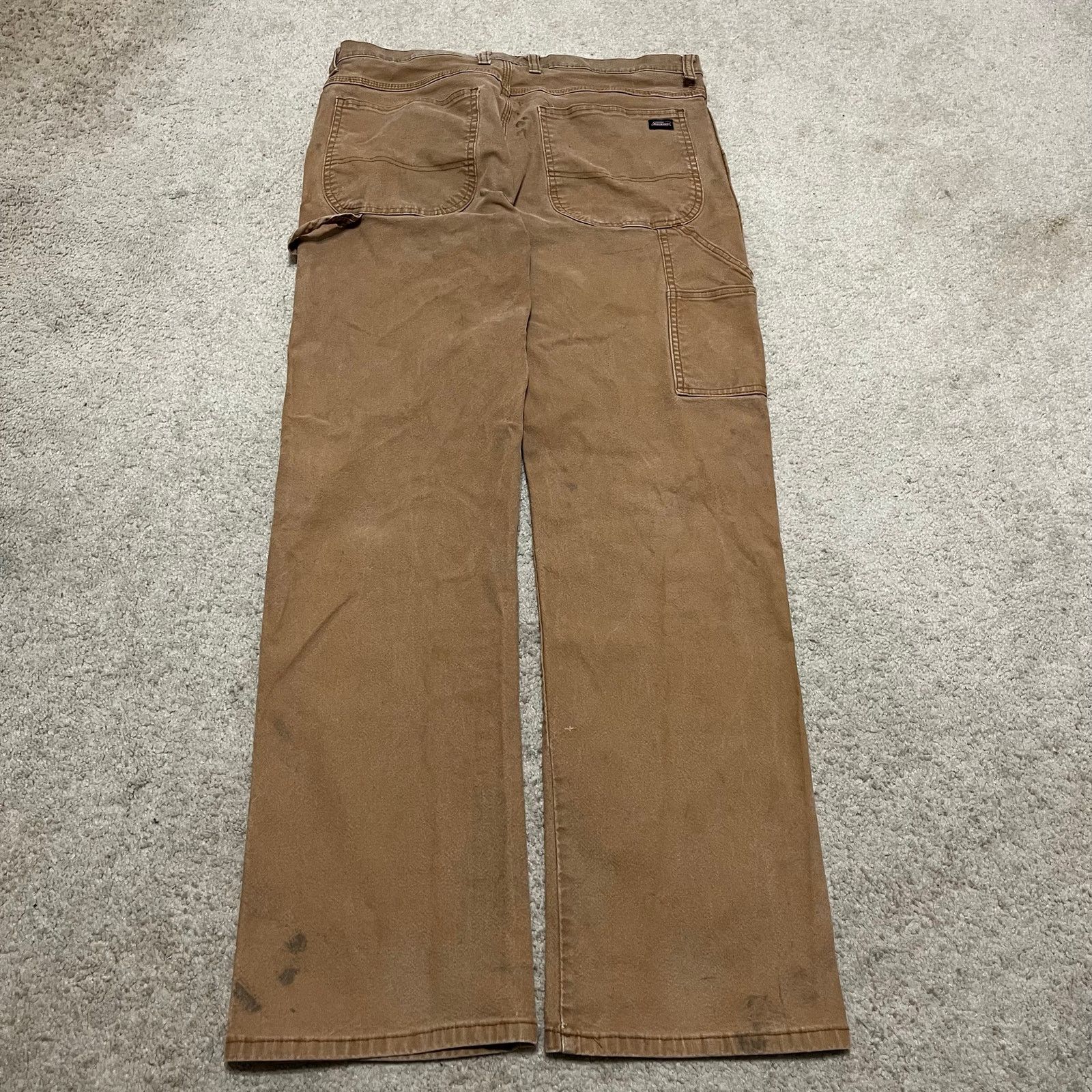 Dickies Dickies Distressed Faded Dark Tan Workwear Pants 34Wx32L Size US 34 / EU 50 - 1 Thumbnail