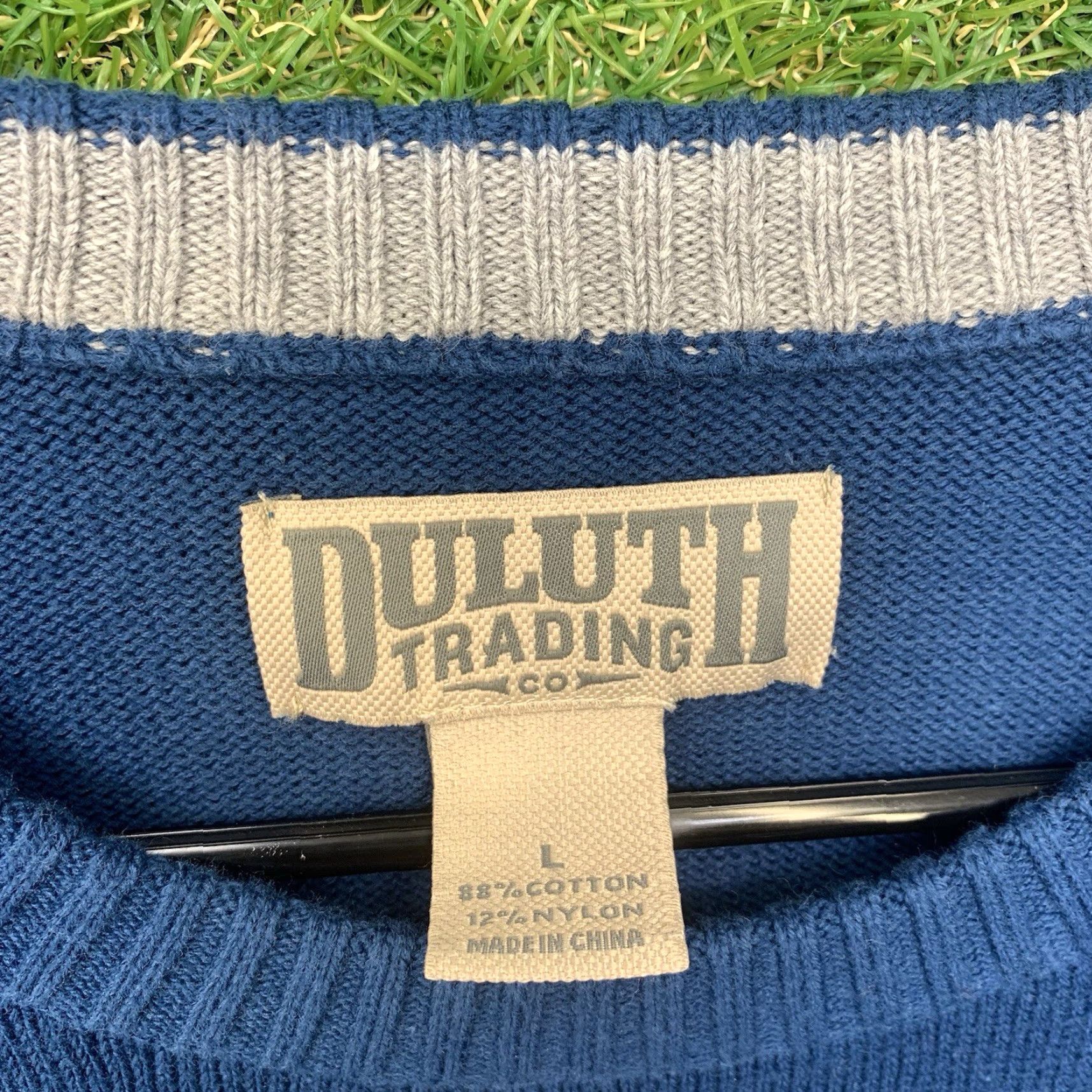 Vintage Duluth Sweater Mens Large Blue Strongarm Crew Pullover Knit Preppy Size US L / EU 52-54 / 3 - 3 Thumbnail