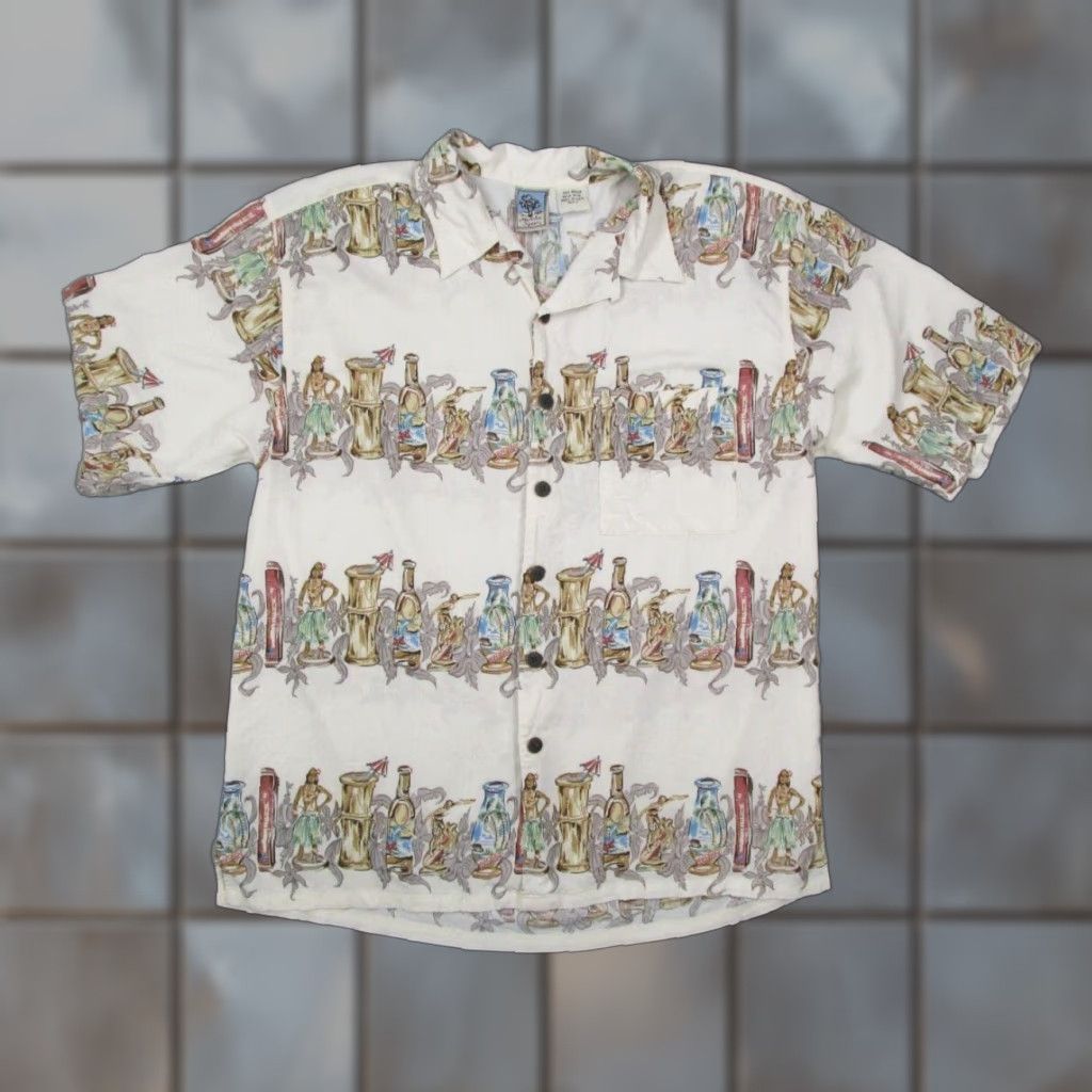 Gotcha VINTAGE Gotcha Shirt Mens Extra Large Beige Button Up Hawaiian Tiki Surf Y2K Size US L / EU 52-54 / 3 - 1 Thumbnail