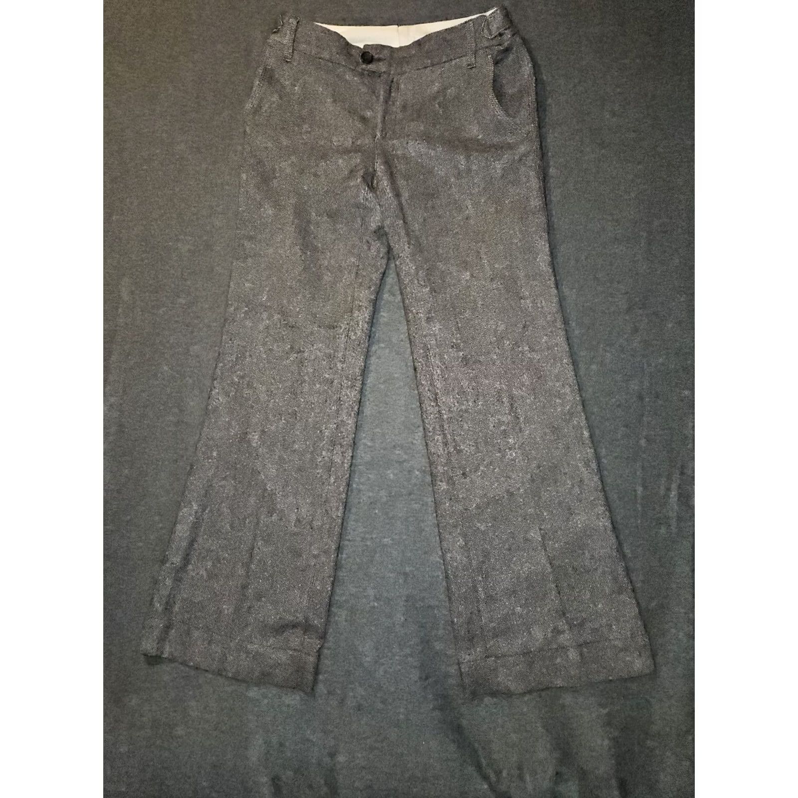 Banana Republic VINTAGE Banana Republic Brown Wool Rayon Bootcut Pants Women's 8 31.5in Inseam Pockets Flap Pockets 90s City Hipster Preppy Dress Pants Womens Size 30" / US 8 / IT 44 - 2 Thumbnail