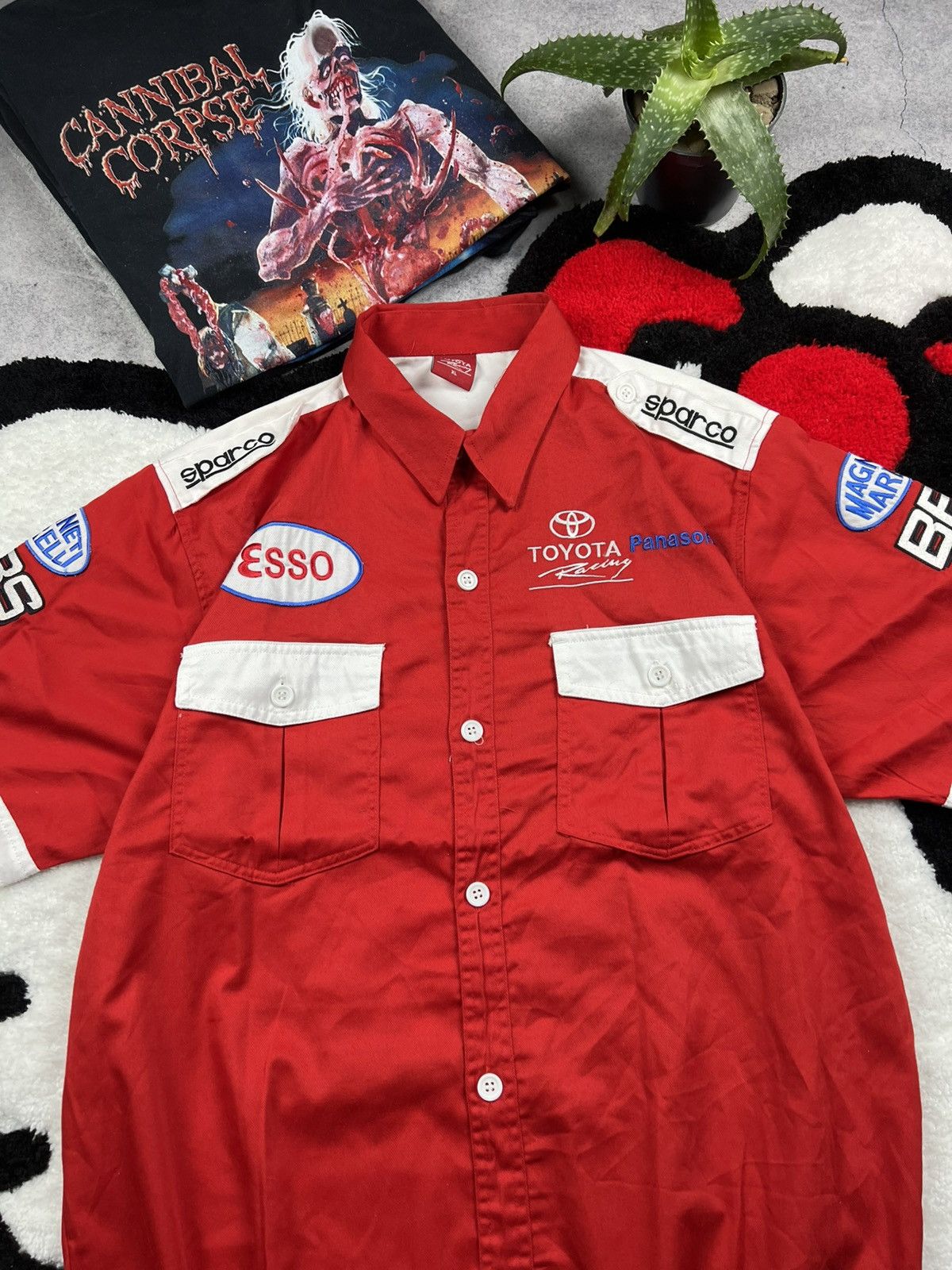 Formula 1 Vintage Toyota Panasonic Formula 1 Esso Racing Y2K Shirt Size US XL / EU 56 / 4 - 4 Thumbnail