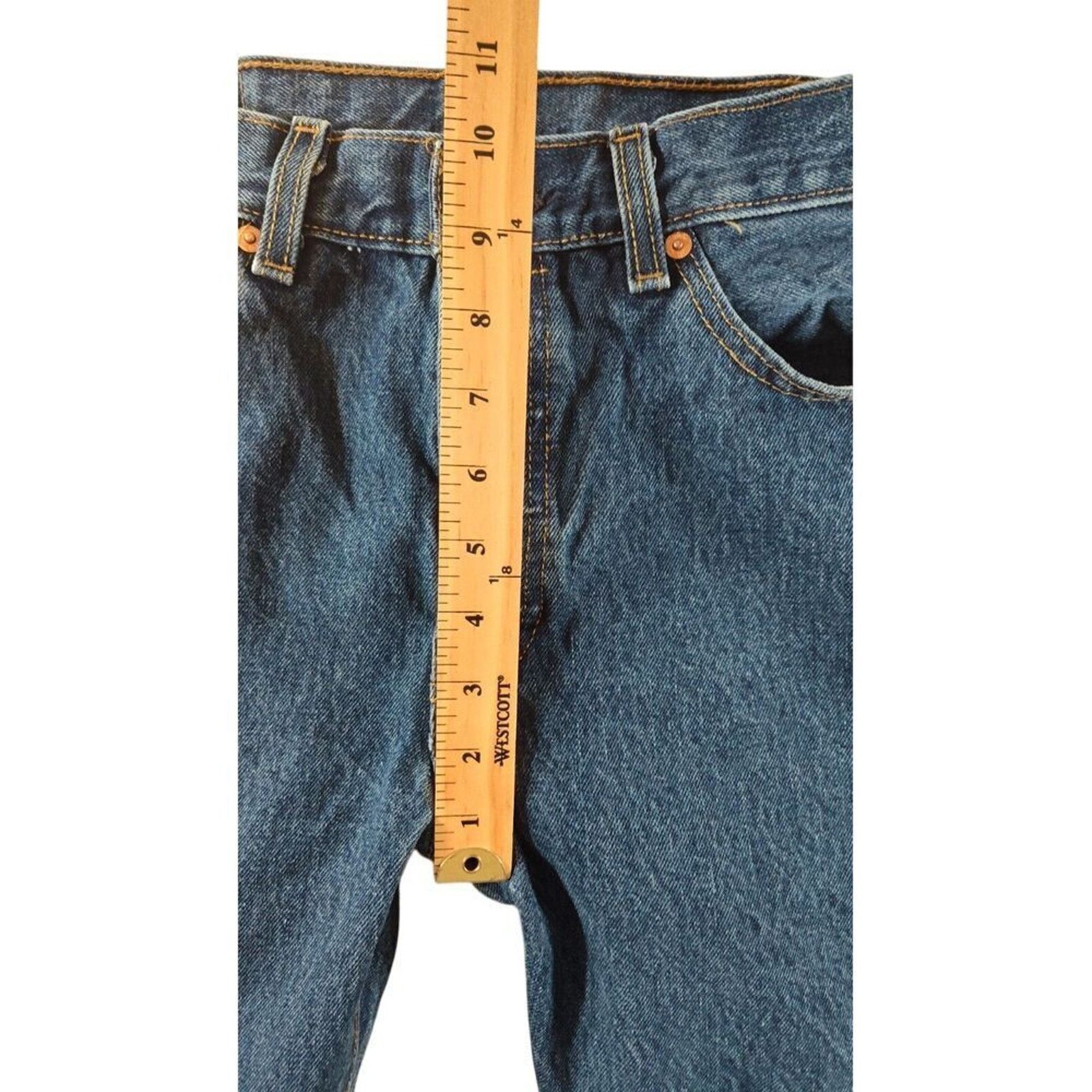Levi's Levis Jeans Mens 31x30 Blue 501 Straight Button Fly Western Size US 31 - 5 Thumbnail