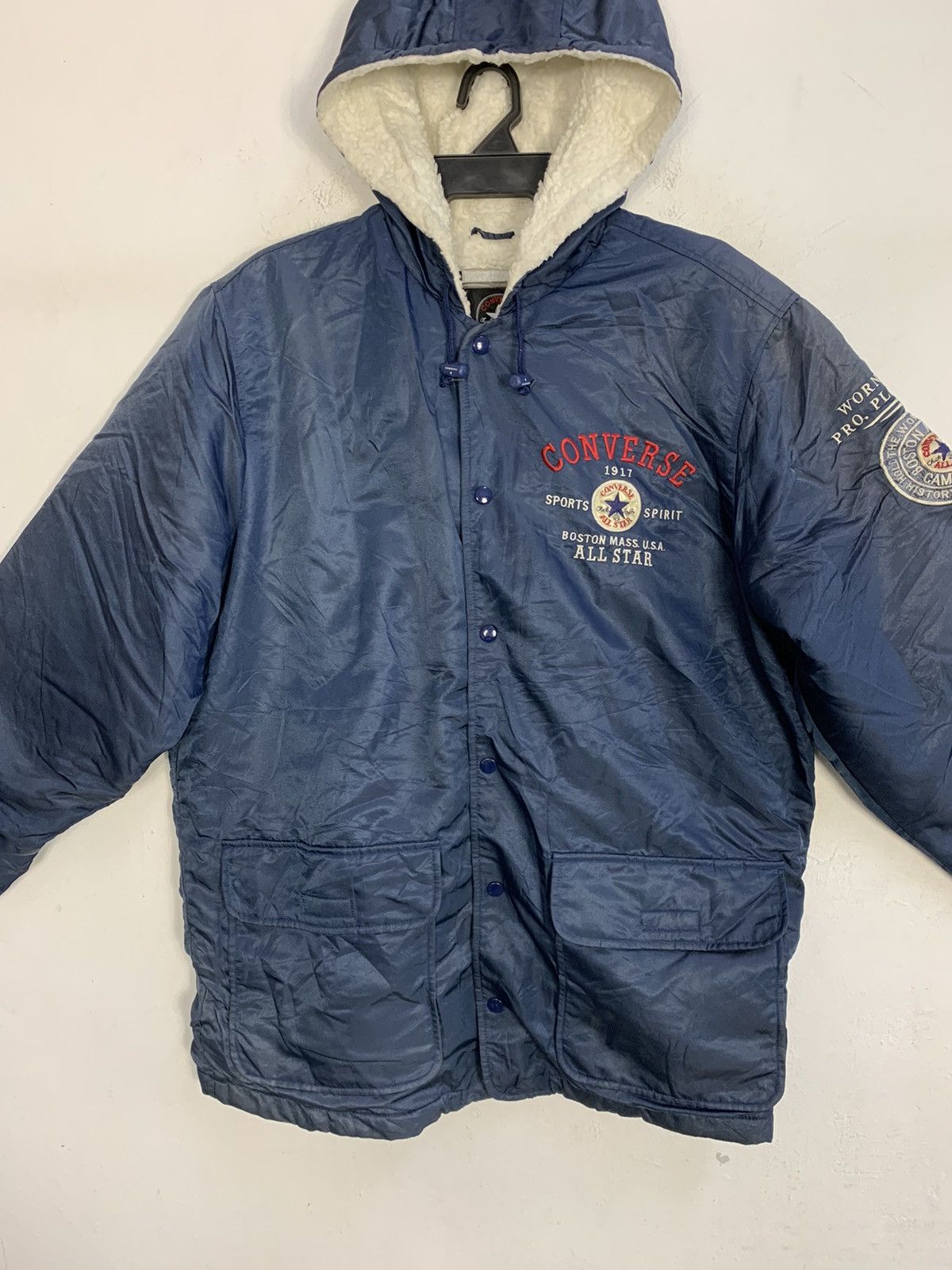Converse 90s All Star Chuck Taylor Sherpa Hooded Jacket Padded Size US M / EU 48-50 / 2 - 3 Thumbnail