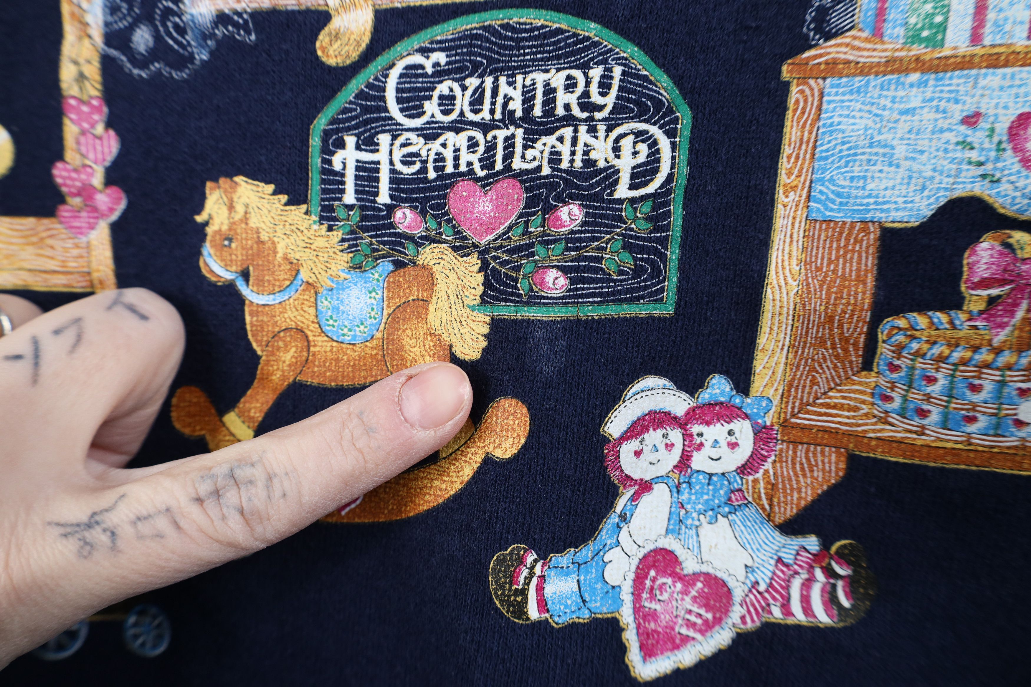 Vintage Vintage 90s Country Heartland Kitten Flower Sweatshirt USA Size XL / US 12-14 / IT 48-50 - 5 Thumbnail