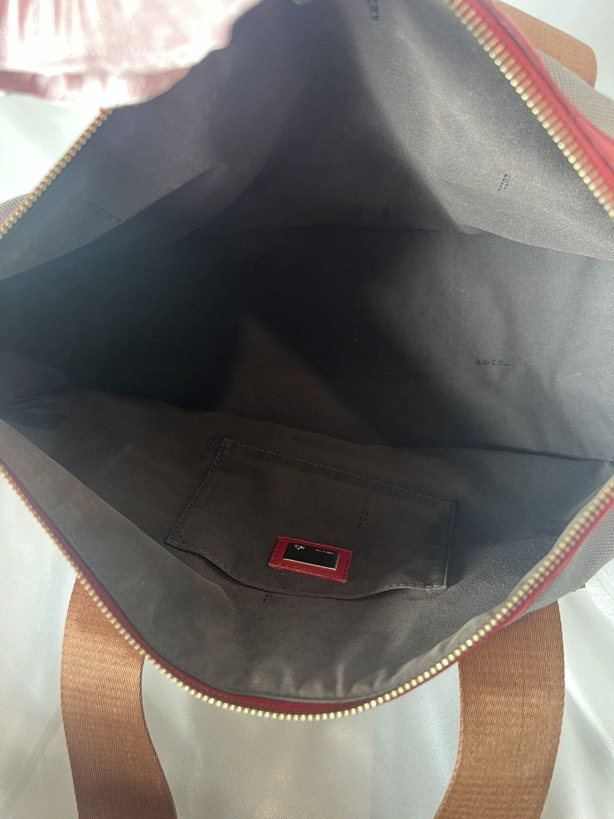 Fendi Fendi Zucca Canvas Tote – Red Trim Edition Size ONE SIZE - 14 Thumbnail