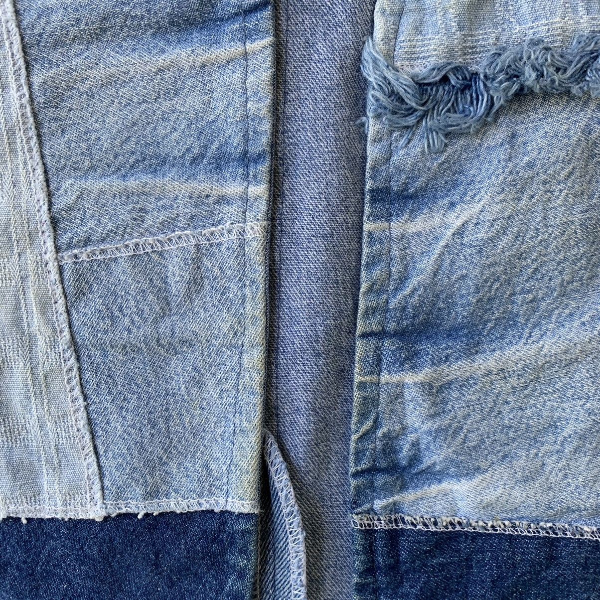 Vintage Vintage Blue Denim Patchwork Vest Size L / US 10 / IT 46 - 9 Thumbnail