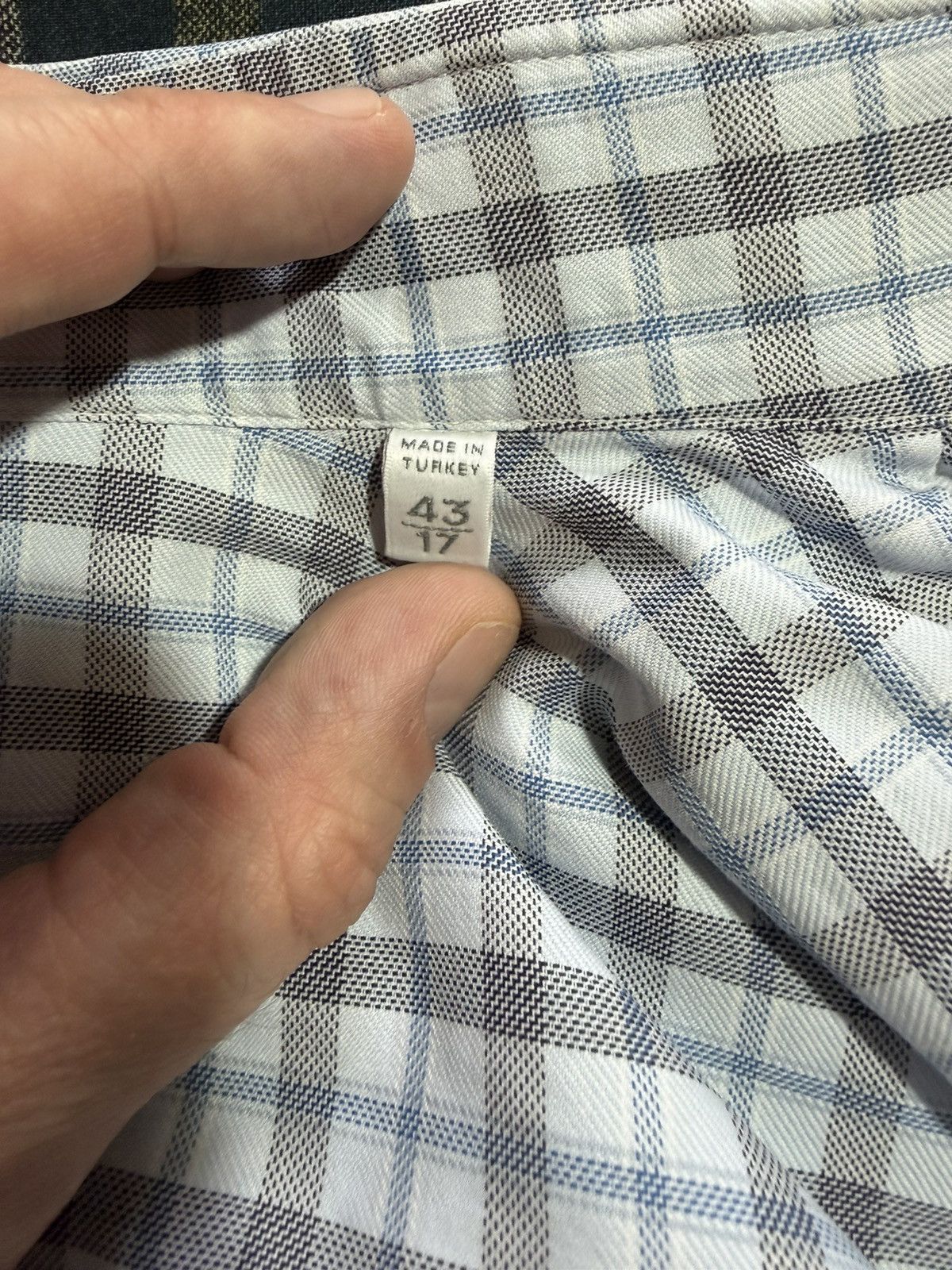 Ermenegildo Zegna Ermenegildo Zegna Blue Plaid Shirt Size US L / EU 52-54 / 3 - 4 Thumbnail