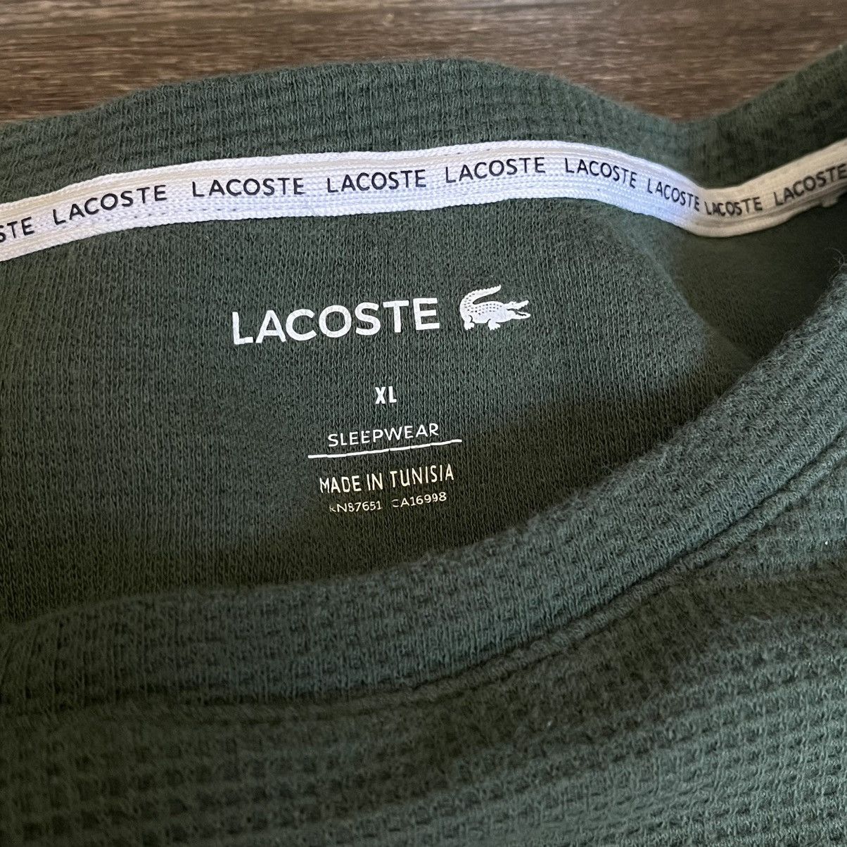 Lacoste Vintage 2000s Lacoste Crocodile Thermal Longsleeve Tee Shirt Size US XL / EU 56 / 4 - 4 Thumbnail
