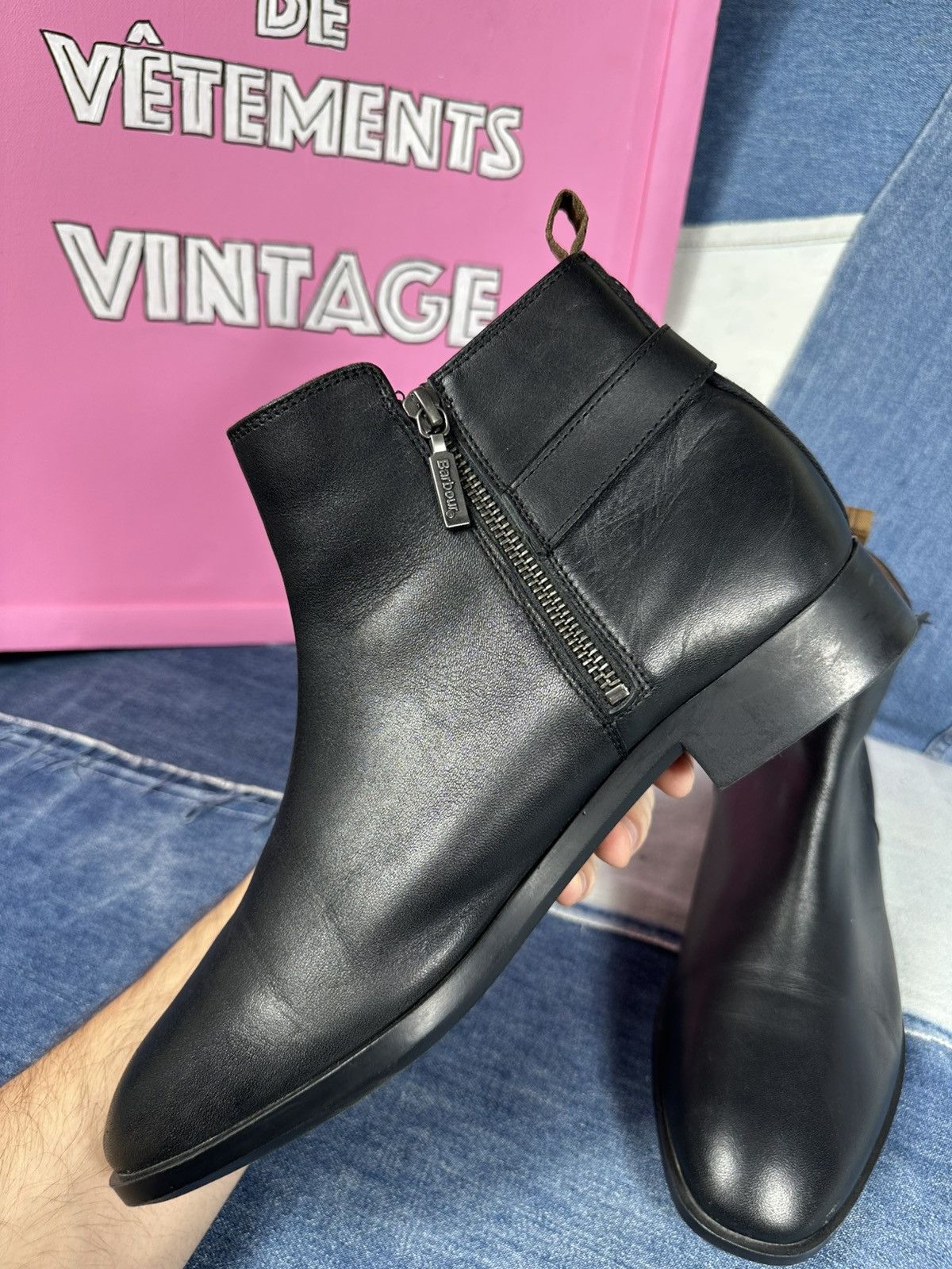 Barbour Barbour Chelsea Ankle Boots Black Leather Woman's Size US 11 / IT 41 - 8 Thumbnail