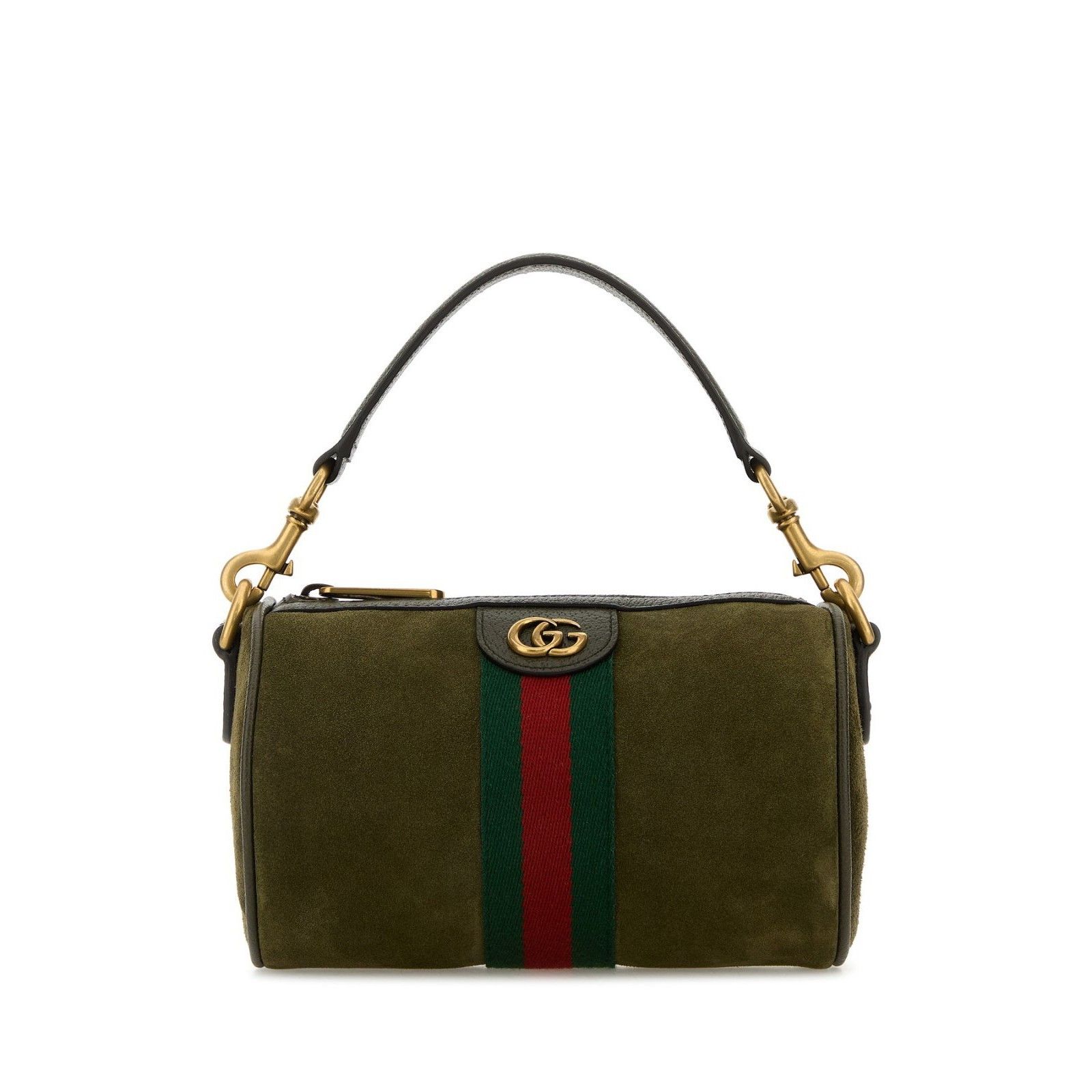 GUCCI Ophidia Mini Olive Green Suede Handbag New & Authentic