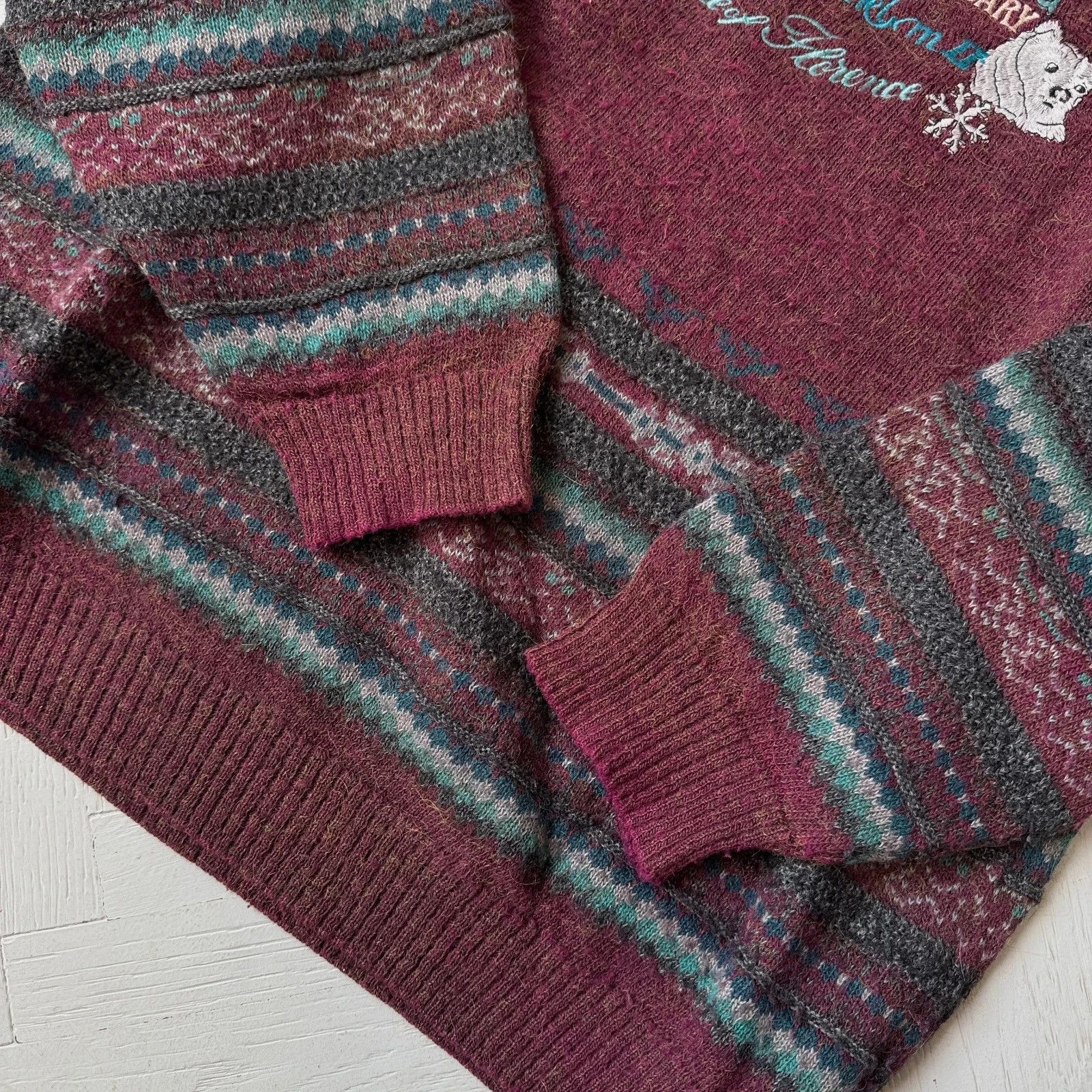 Vintage Vintage Chunky Knit Wool Blend Sweater Elegant Oversized Size US L / EU 52-54 / 3 - 6 Thumbnail