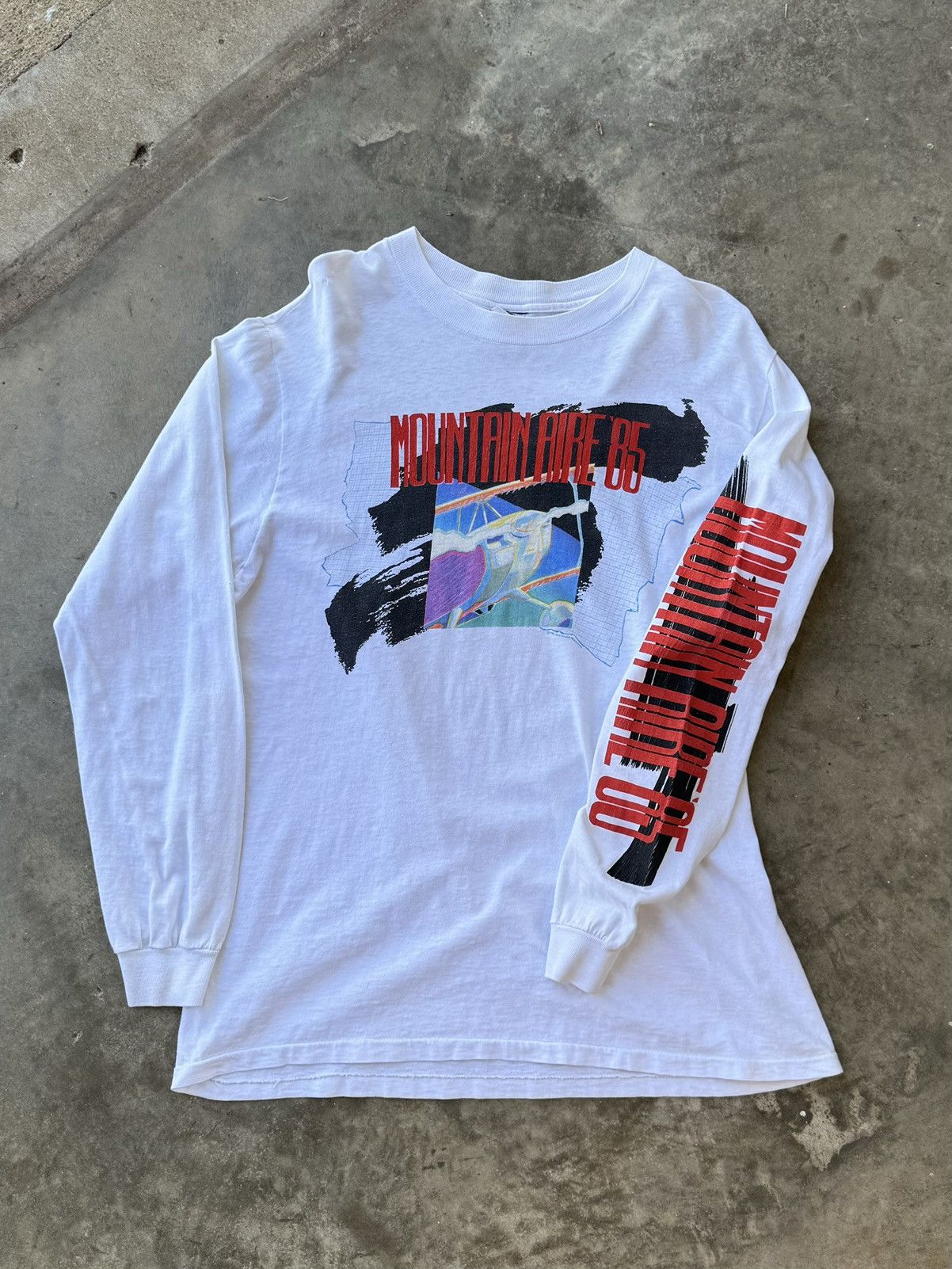 image of Band Tees x Vintage ‘85 Mountain Aire Music Festival Tee in White, Men's (Size Large)