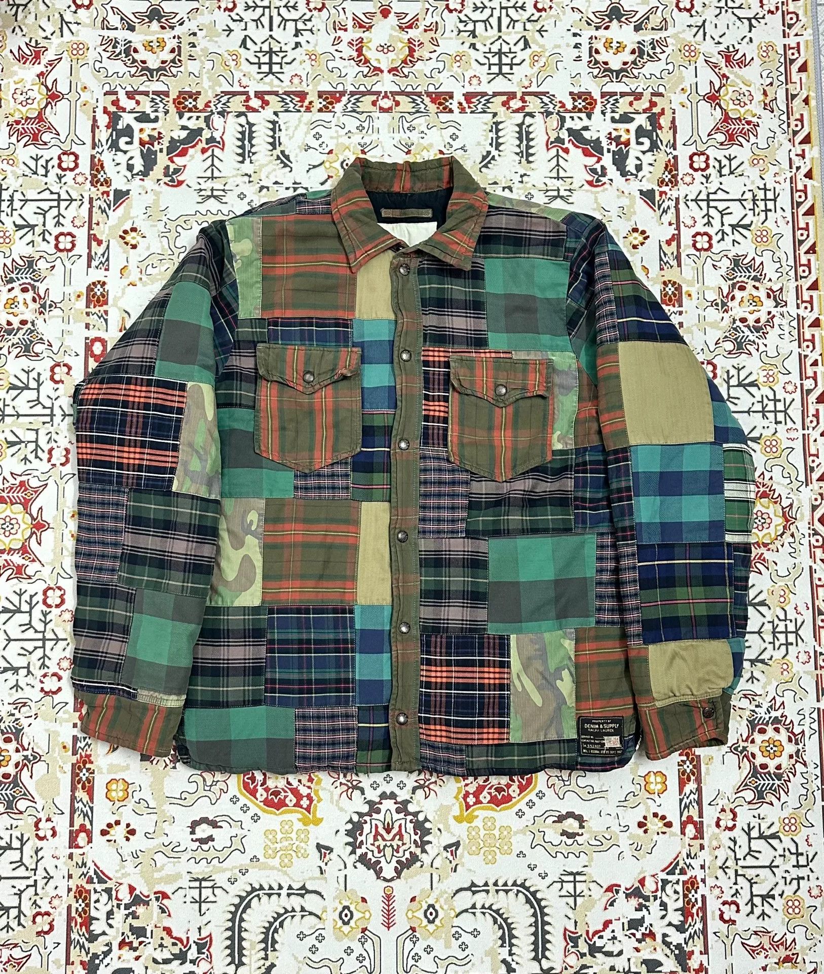 Denim & Supply Ralph Lauren Polo Ralph Lauren Patchwork Quilted Coat Size US L / EU 52-54 / 3 - 1 Thumbnail