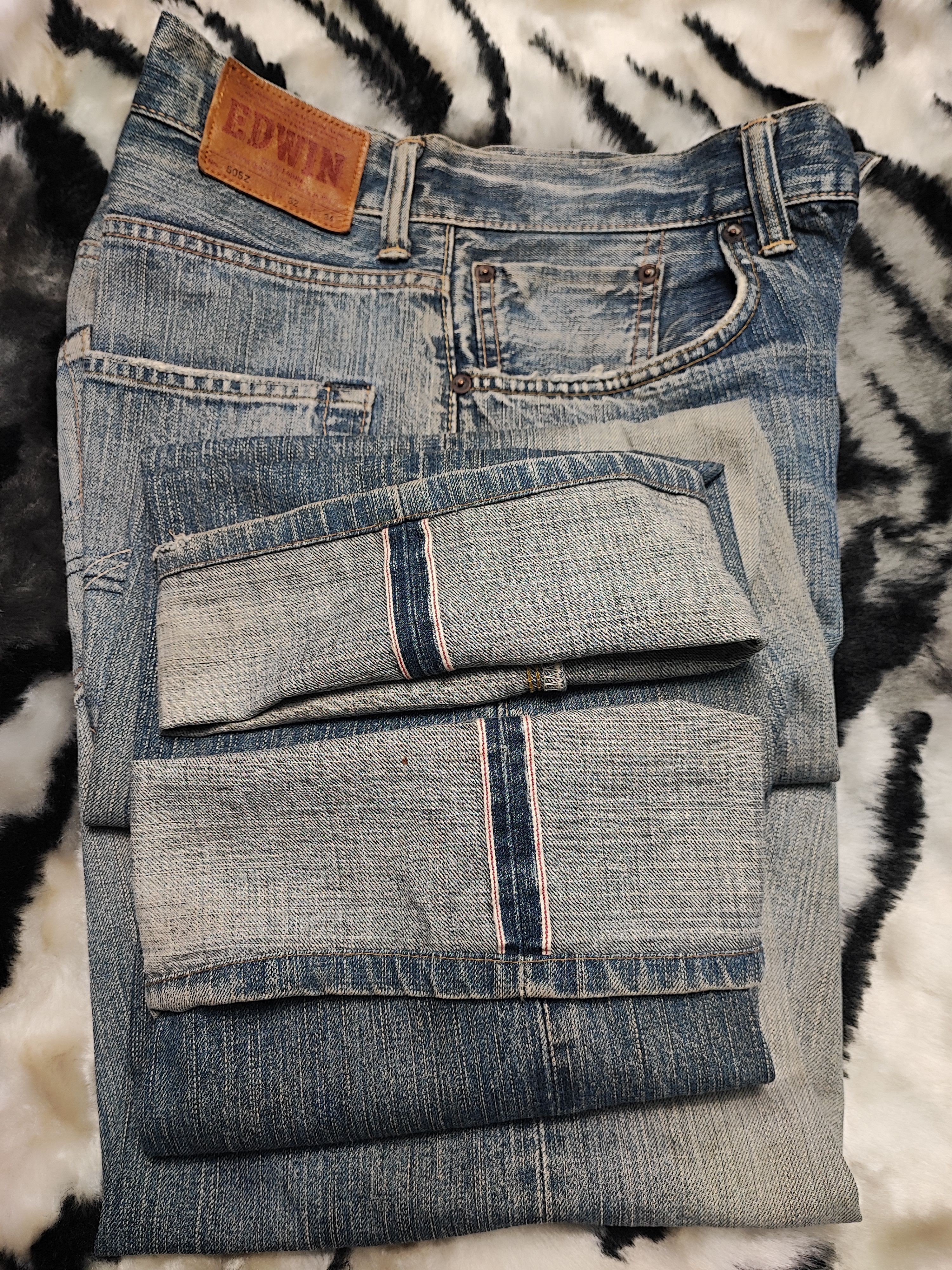 Edwin × Japanese Brand Edwin Jeans Selvedge 505Z Redline Size US 33 - 19 Thumbnail