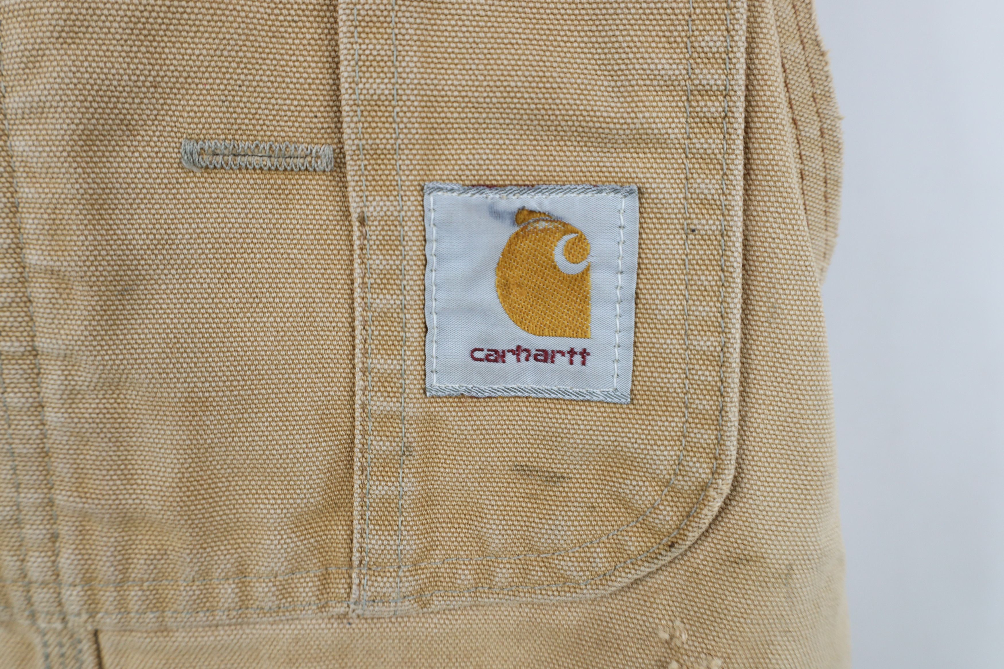 Carhartt × Vintage Vintage 90s Carhartt Thrashed Quilted Double Knee Overalls Size US 36 / EU 52 - 8 Thumbnail