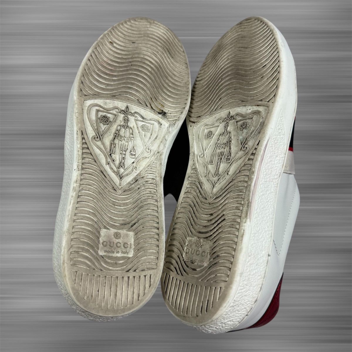 Gucci GUCCI ACE Band Logo White Leather Shoes Size US 8 / EU 41 - 7 Thumbnail