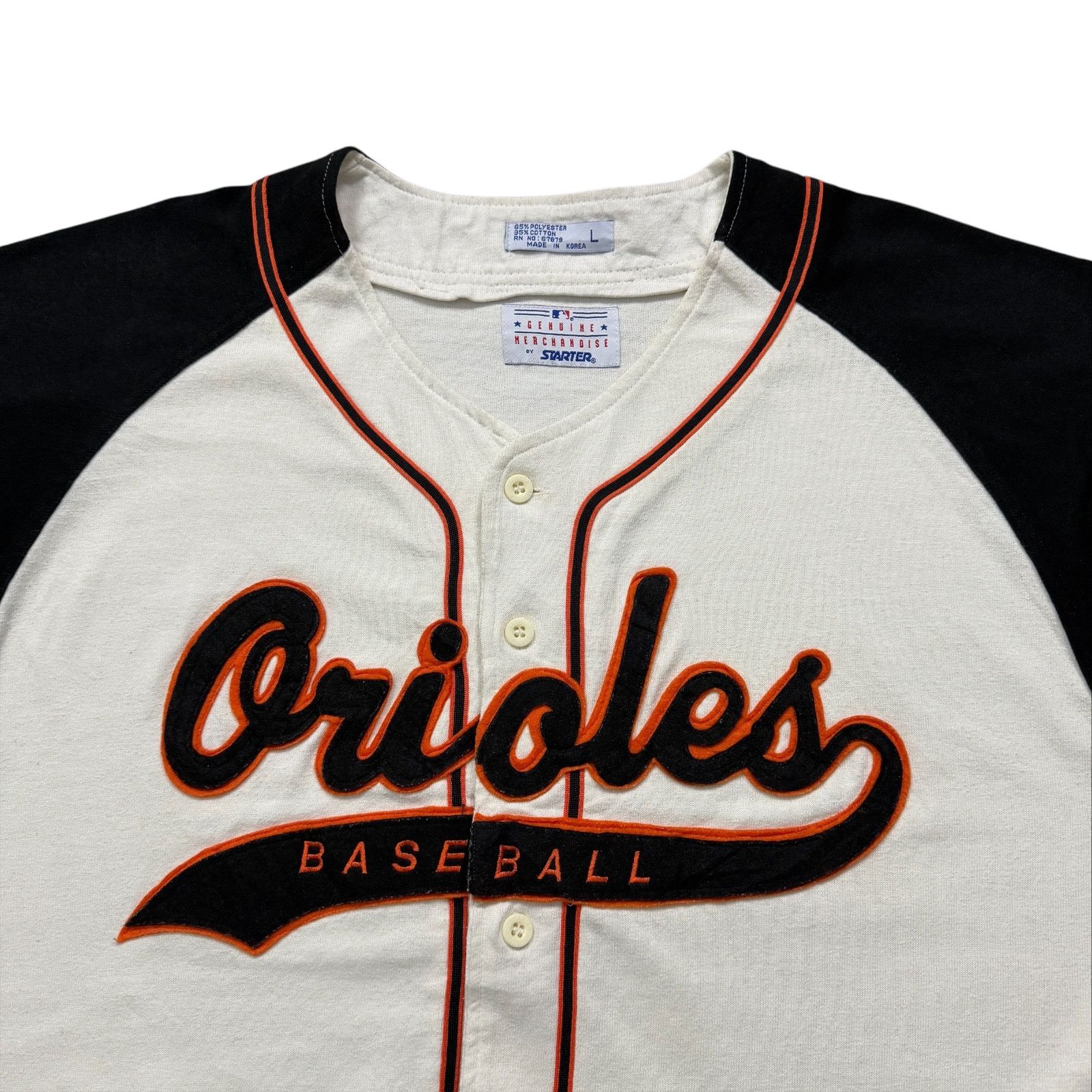 MLB VTG 90s BALTIMORE ORIOLES STARTER SCRIPT LOGO JERSEY Size US L / EU 52-54 / 3 - 2 Thumbnail