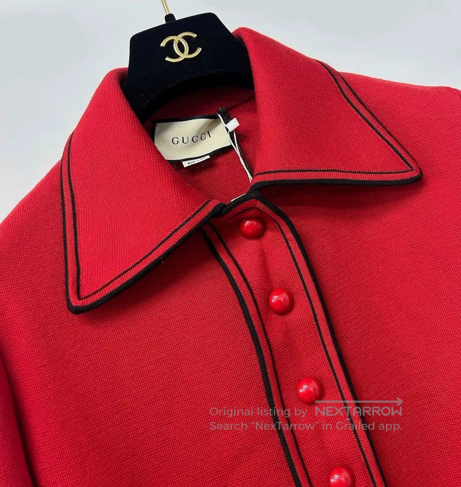 Gucci Gucci Red Wool Knit Coat. Size M / US 6-8 / IT 42-44 - 3 Thumbnail