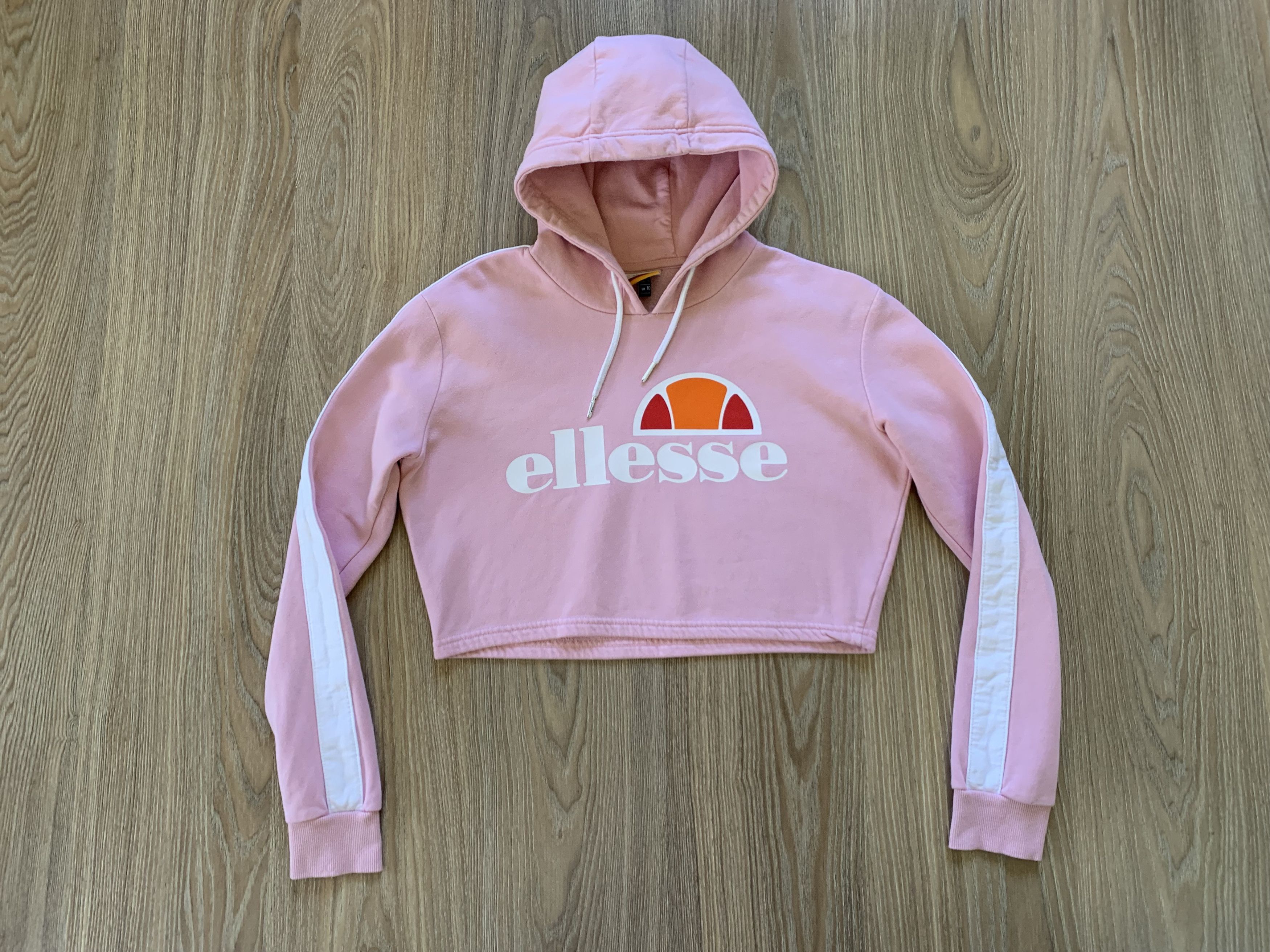 Ellesse × Vintage Ellesse Crop Printed Hoodie Size M / US 6-8 / IT 42-44 - 2 Thumbnail