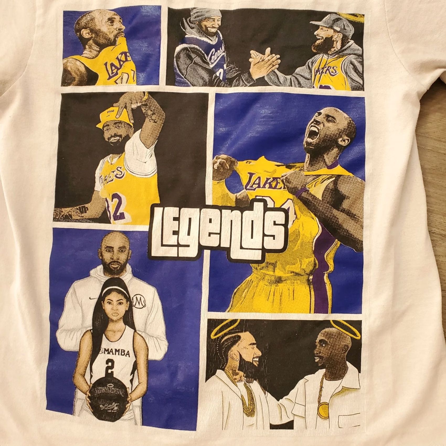 Vintage VINTAGE Legends Lakers Kobe Bryant Mamba 2Pac Memorial Icons Rare Sz Med Mens Size US M / EU 48-50 / 2 - 2 Thumbnail