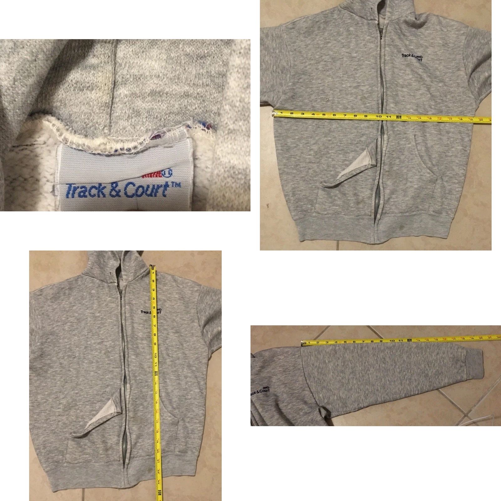 Thrasher Vtg 80s Thrashed Faded Zip Hoodie XS USA Track Grunge PE Biker Skate Surf 90s Size US XS / EU 42 / 0 - 9 Thumbnail