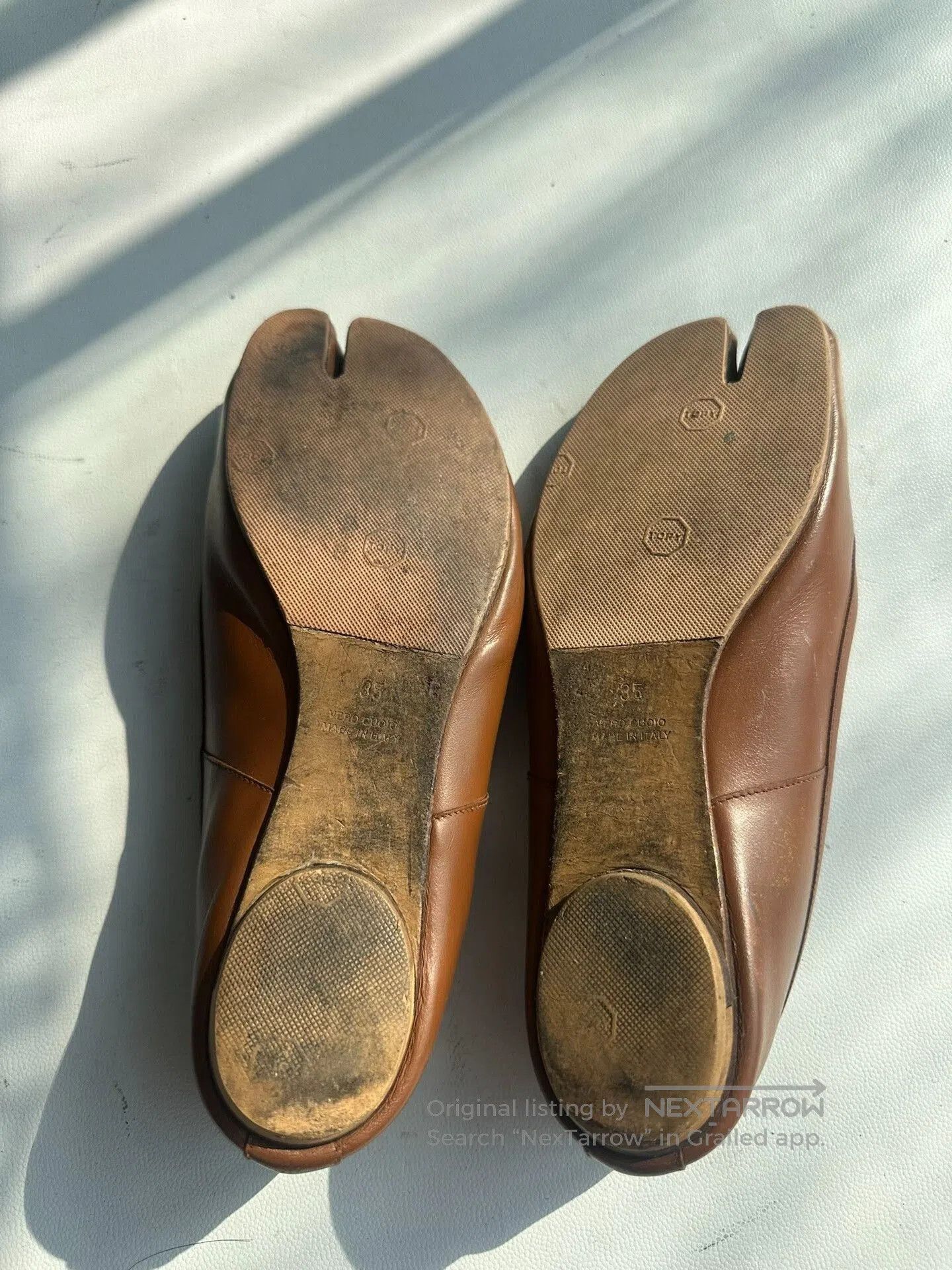 Maison Margiela Maison Margiela Tabi Leather Ballet Flats. Size US 4 / IT 34 - 4 Thumbnail