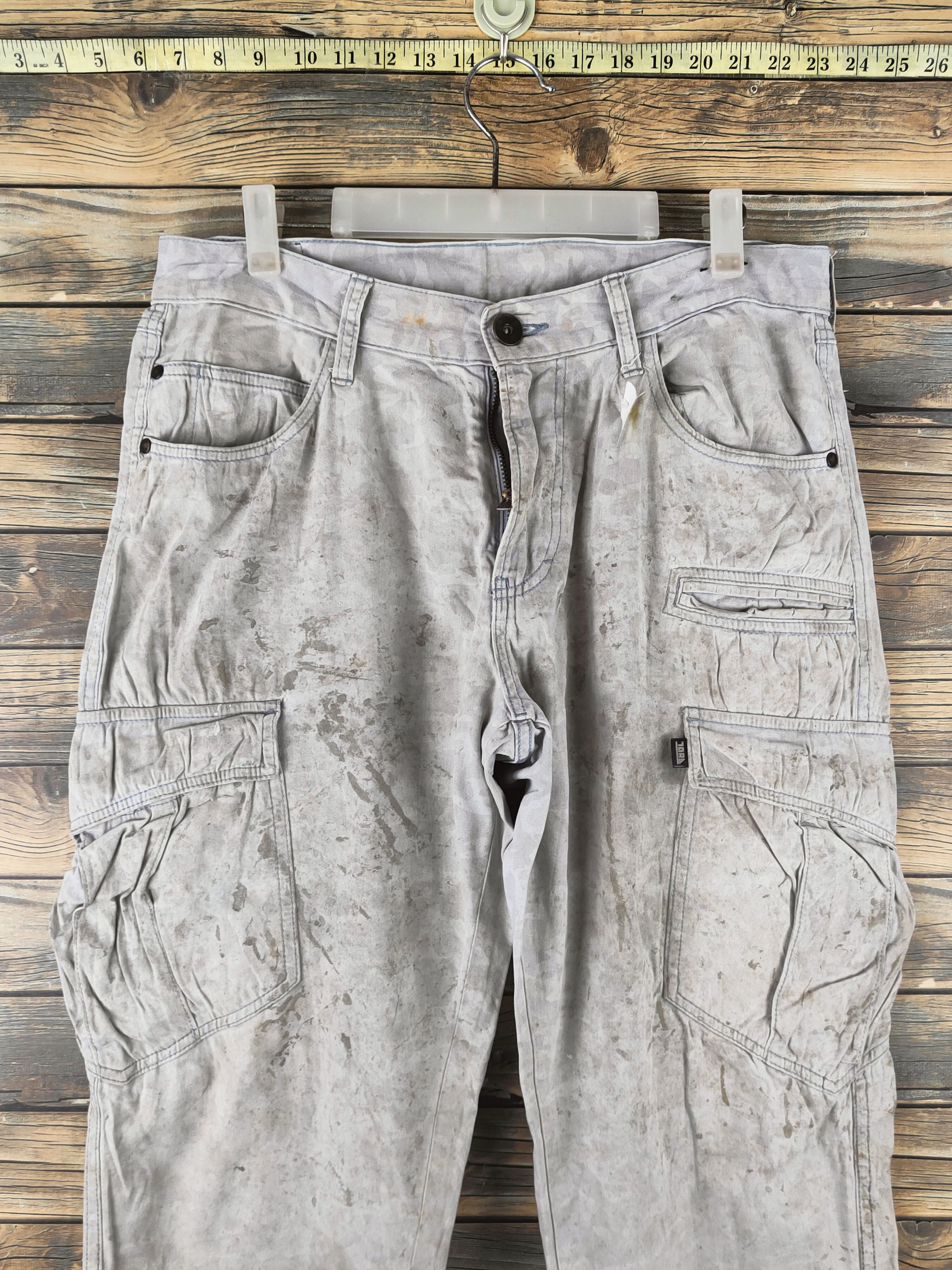 Japanese Brand DL Tora Gray Multipocket Cargo Pants #46-216 Size US 34 / EU 50 - 2 Thumbnail