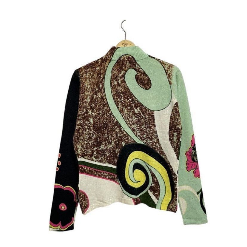 Japanese Brand × Vintage Vintage Cardigan Wool Custo Barcelona Printed Zip Up Size S / US 4 / IT 40 - 2 Thumbnail