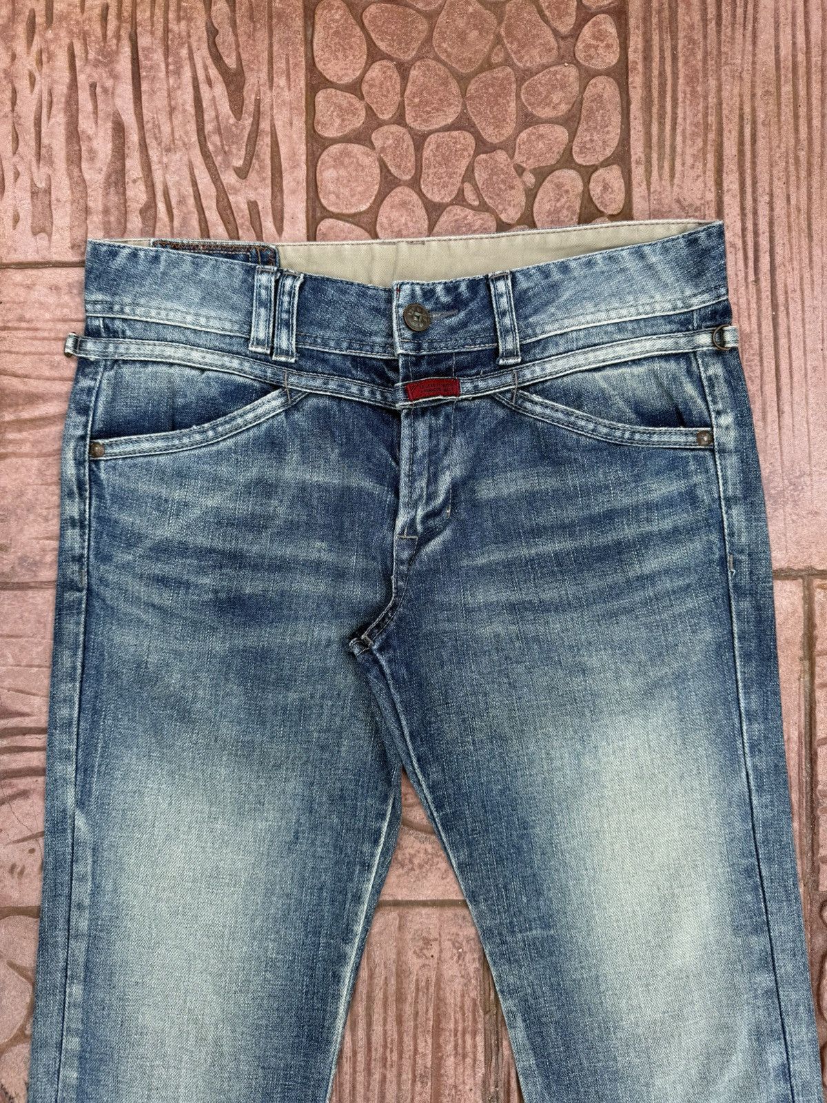 Marithe + Francois Girbaud MARITHE FRANCOIS GIRBAUD Flare Denim Rare Design Size 31" - 3 Thumbnail