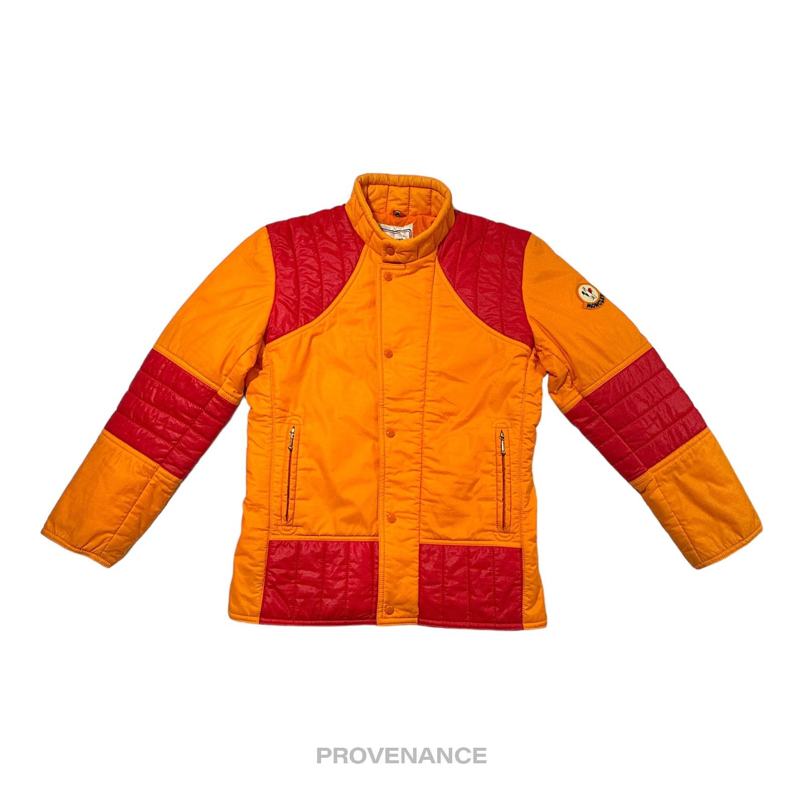 Moncler 🔴 Moncler Light Ski Jacket Coat - Orange/Red Size US L / EU 52-54 / 3 - 1 Thumbnail