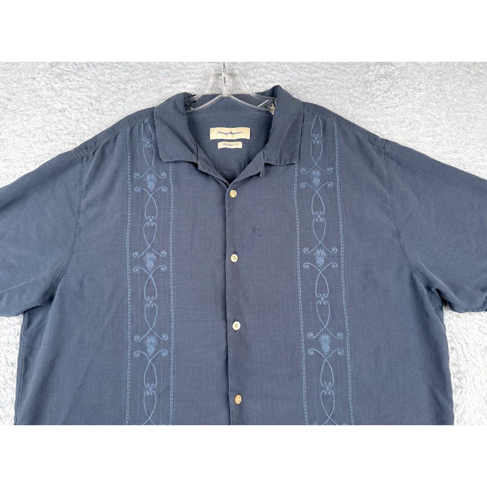 Tommy Bahama Tommy Bahama Shirt Mens 2XL Blue Silk Rayon Short Sleeve Aloha Beach Vacation Size US XXL / EU 58 / 5 - 4 Thumbnail