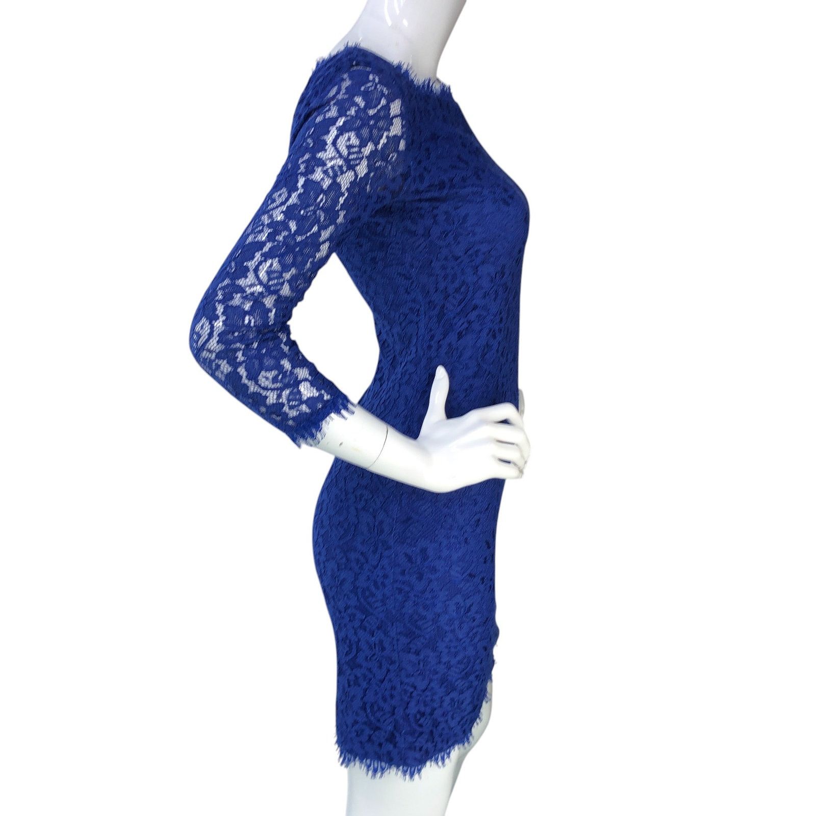 Diane von Furstenberg Diane Von Furstenberg DVF Size 2 Dress Zarita Lace Blue Size XS / US 0-2 / IT 36-38 - 9 Thumbnail