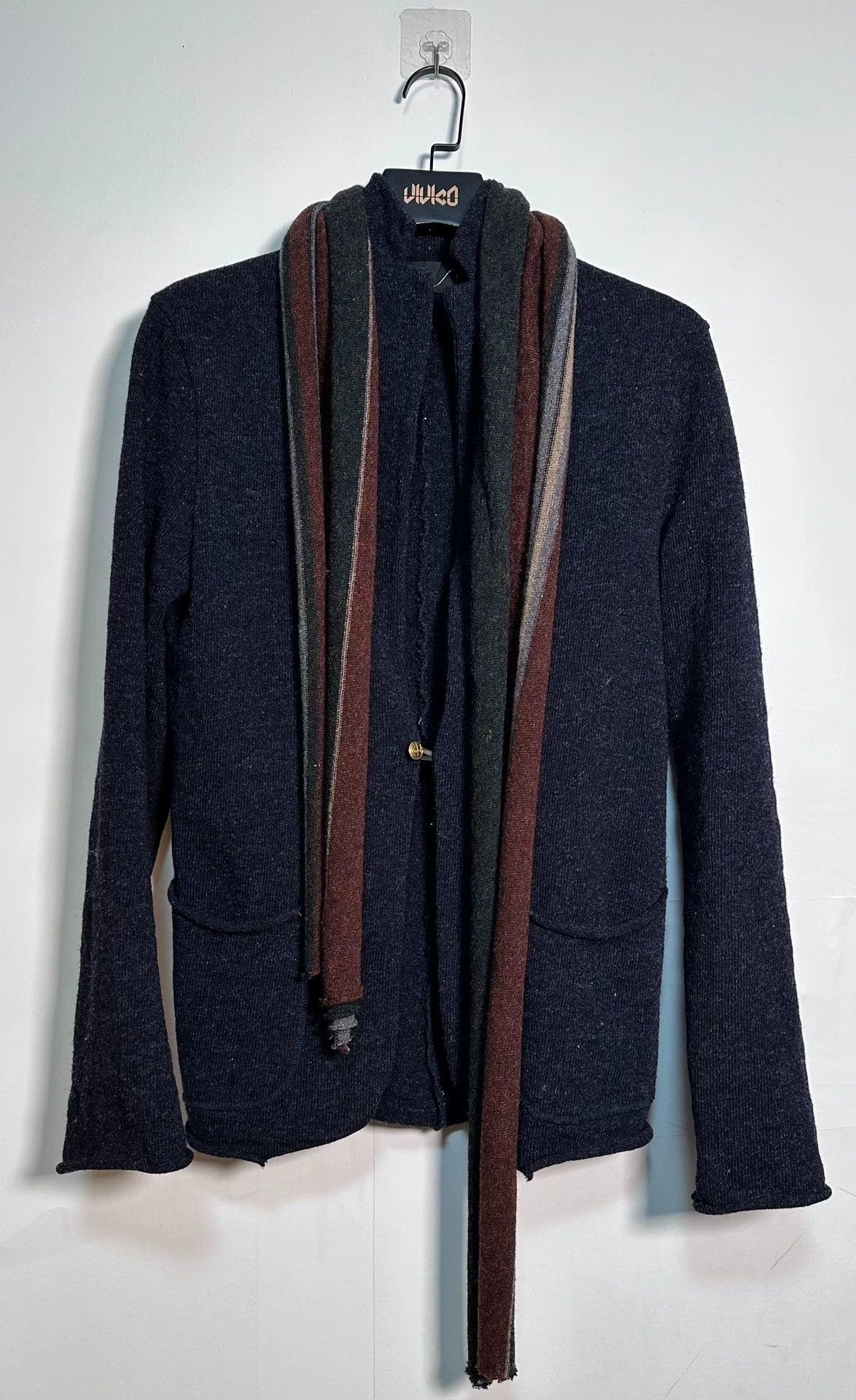 Kolor Kolor Navy Blue 95% Wool Knit Cardigan Size 43 Size US S / EU 44-46 / 1 - 1 Thumbnail
