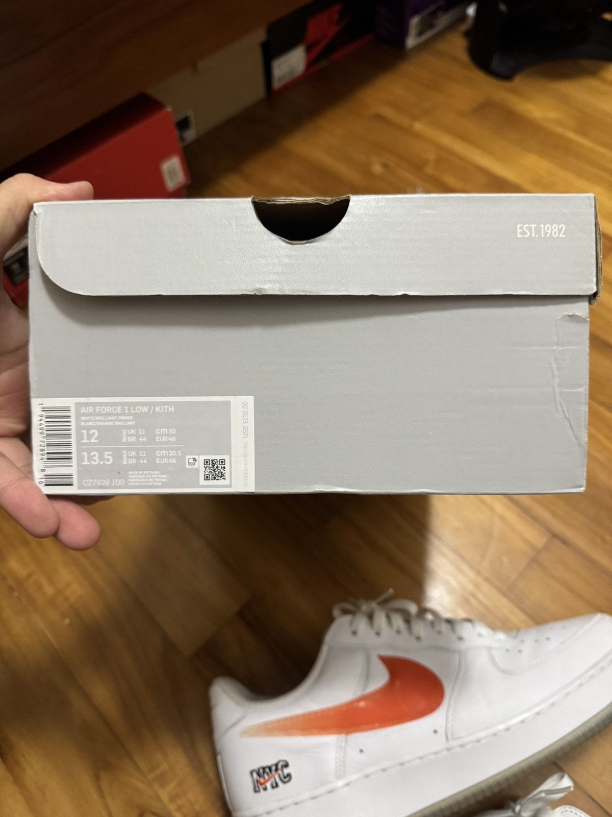 Kith × Nike Nike x Kith Air Force 1 ‘New York Knicks’ Size US 12 / EU 45 - 8 Thumbnail