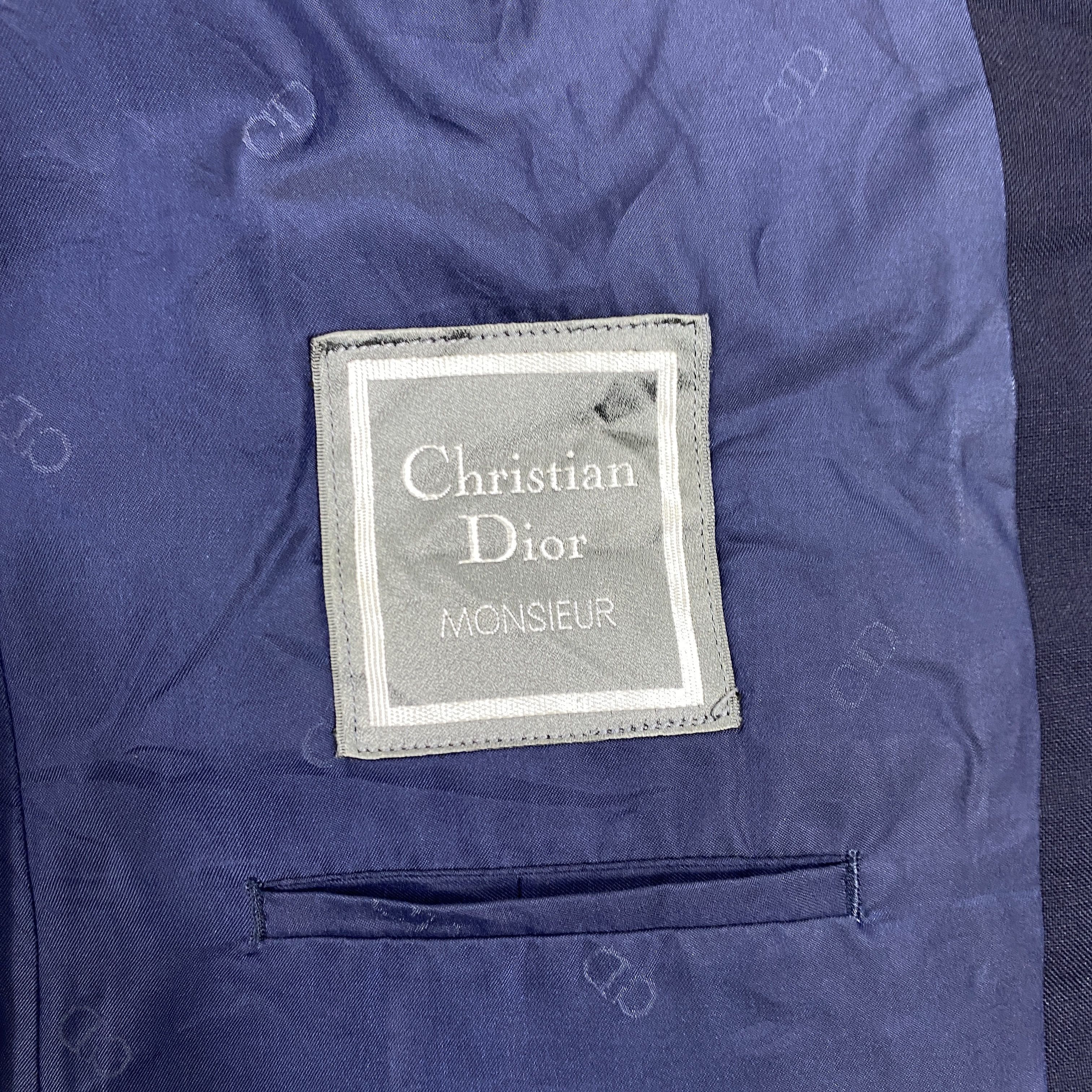 Christian Dior Monsieur Vintage Christian Dior Monsieur Classic Navy Blazzer -J141 Size US XXL / EU 58 / 5 - 5 Thumbnail