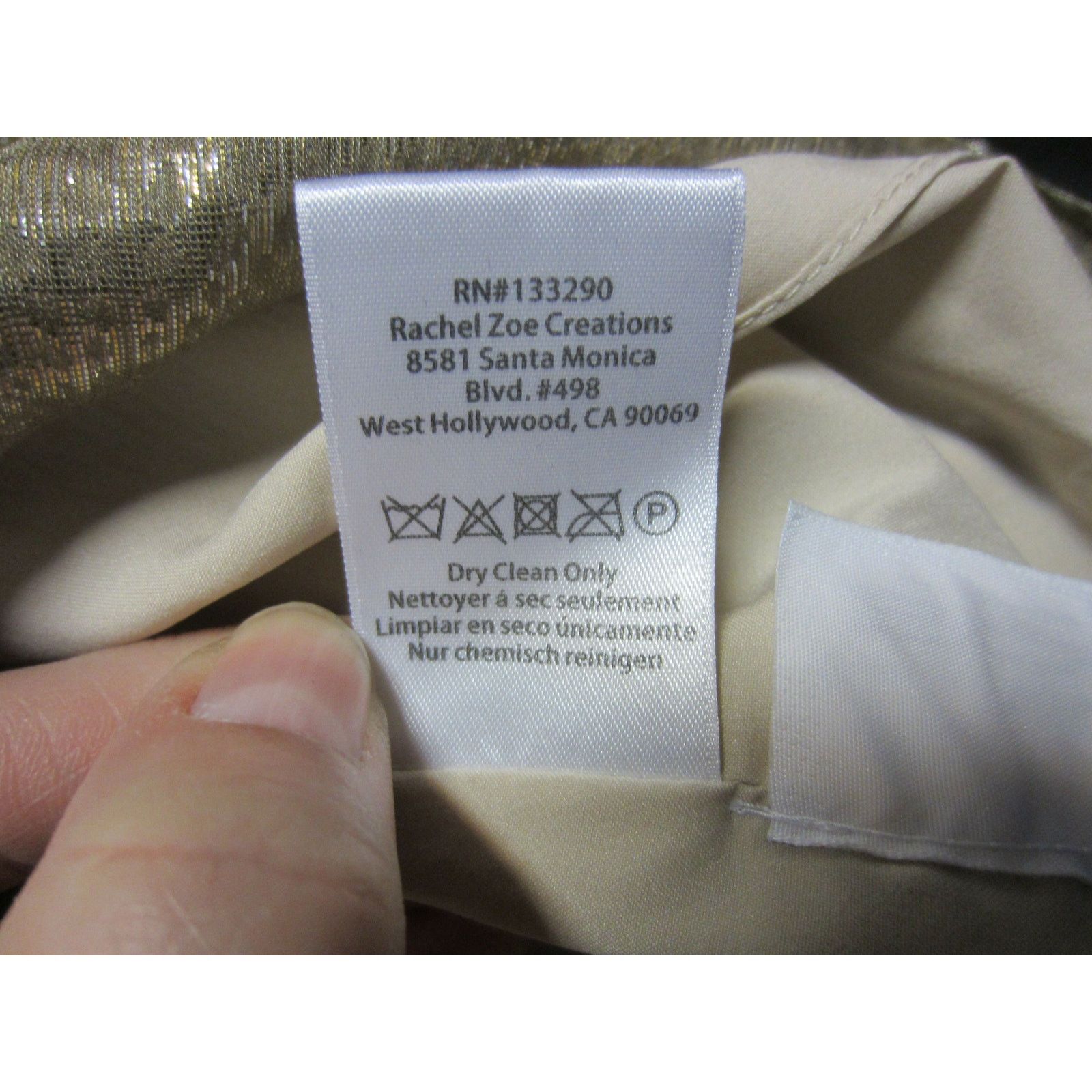Rachel Zoe Rachel Zoe Silk Blend Gold Metallic One Shoulder Dress Size XS / US 0-2 / IT 36-38 - 8 Thumbnail