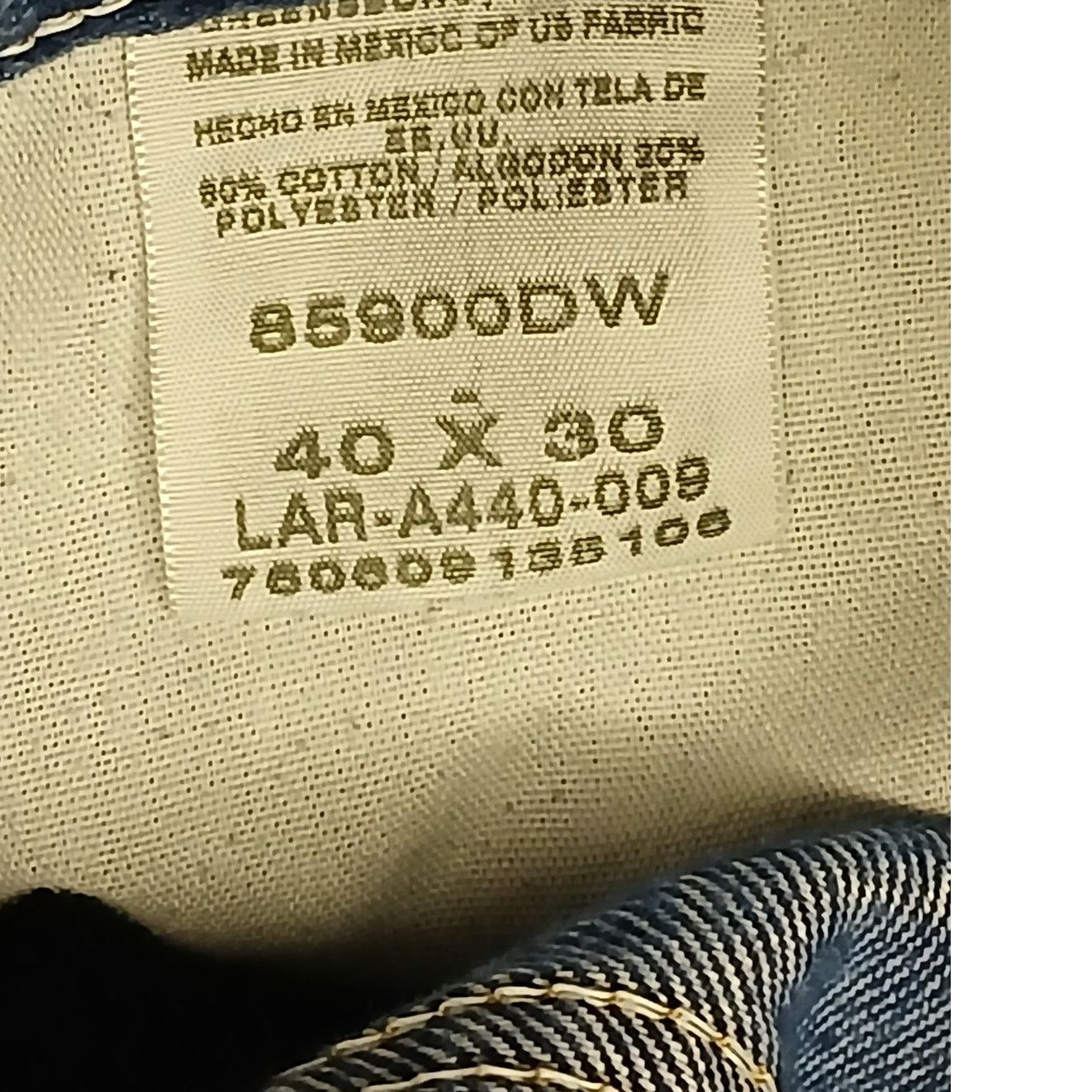 Wrangler Wrangler (40x30) Men's Relaxed Fit Straight Blue Denim Jeans Size US 40 / EU 56 - 8 Thumbnail