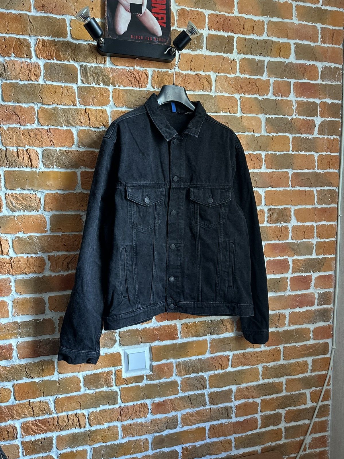 H&M Post Malone Denim Jacket Big Logo Y2K Size US L / EU 52-54 / 3 - 3 Thumbnail