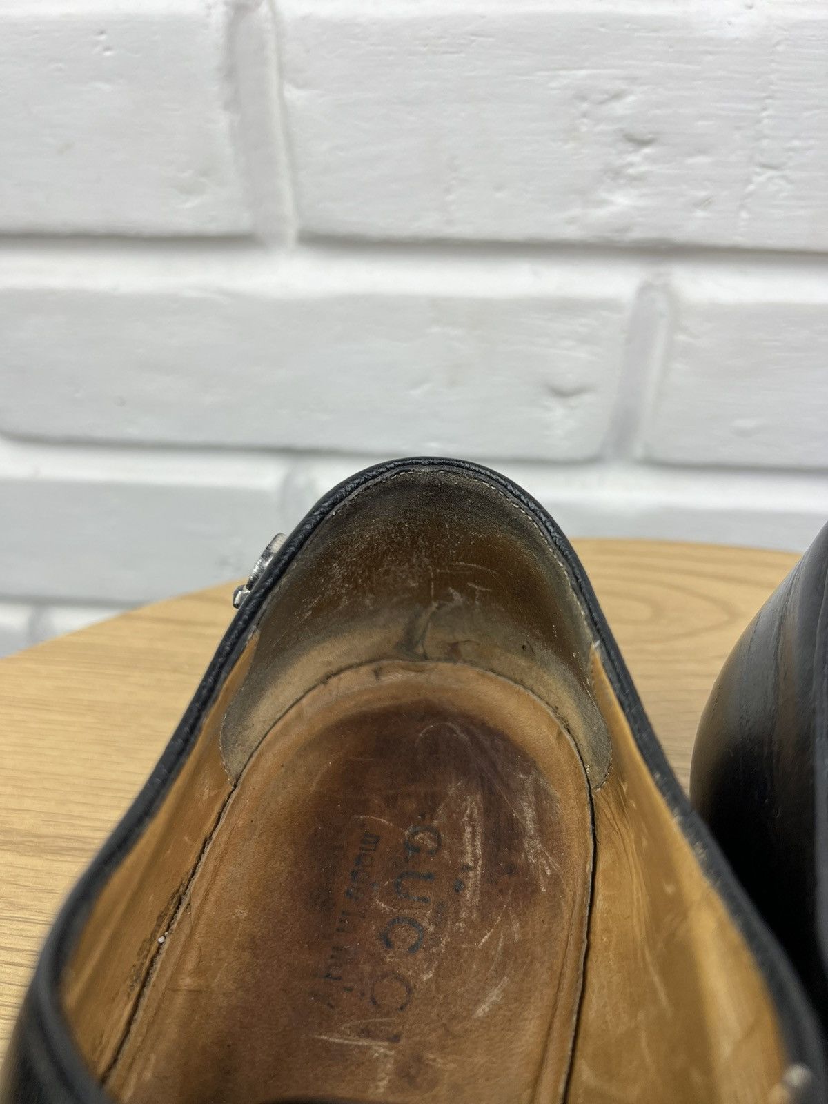 Gucci GUCCI Oxfords Leather Shoes Lace Up Back Logo Black Men’s Size US 10 / EU 43 - 20 Thumbnail