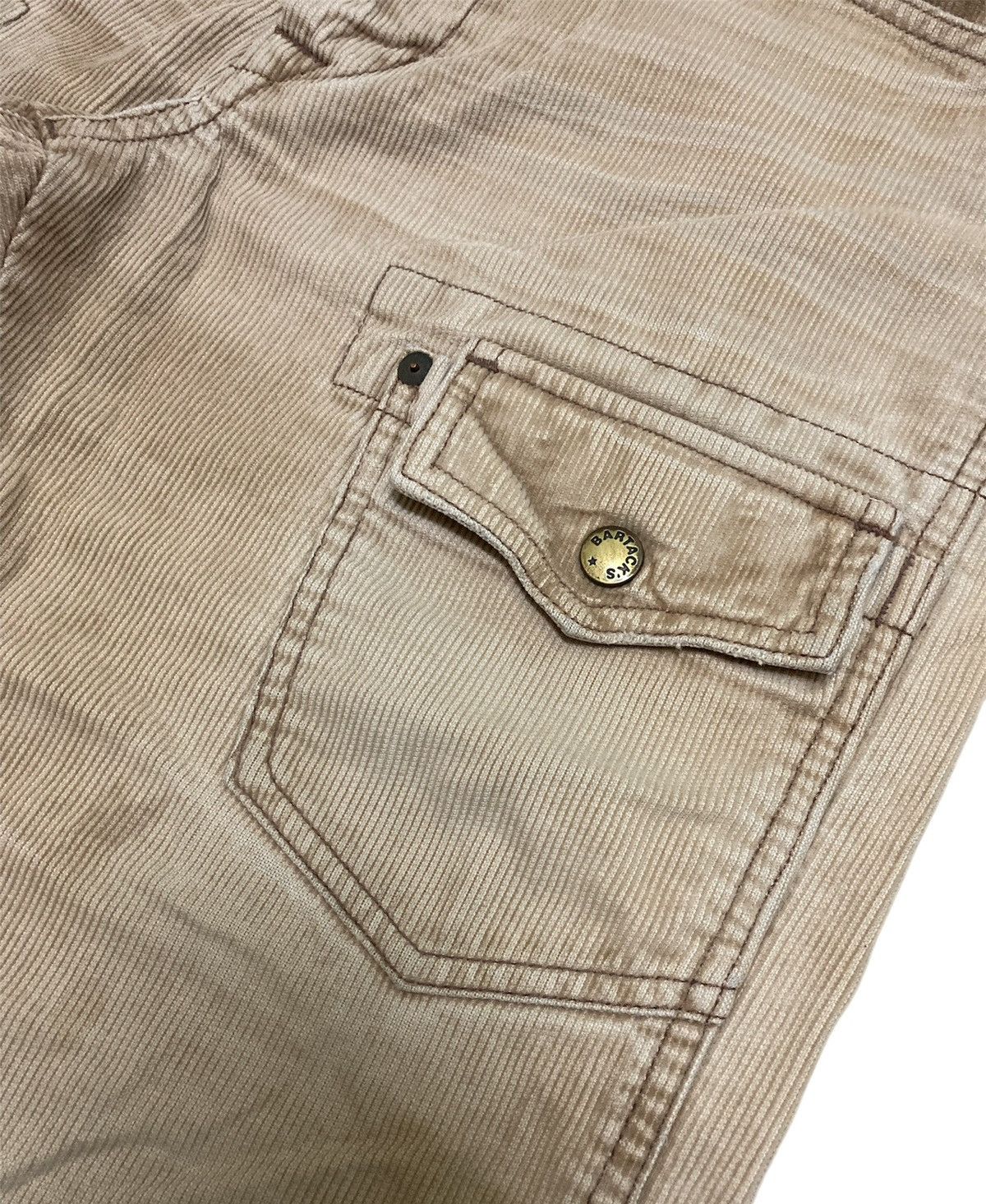 Japanese Brand Distressed Bartack Corduroy Bush Pants Size US 30 / EU 46 - 6 Thumbnail