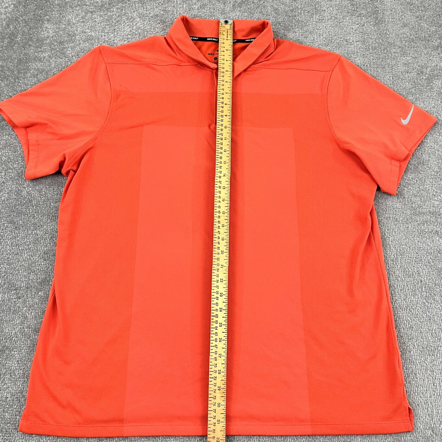 Nike NIKE Polo Shirt XL Orange Mens Polo Shirt Golf Performance Sport Zonal Cooling Sportswear Regular Fit Short Sleeve 100% Polyester Size US XL / EU 56 / 4 - 4 Thumbnail