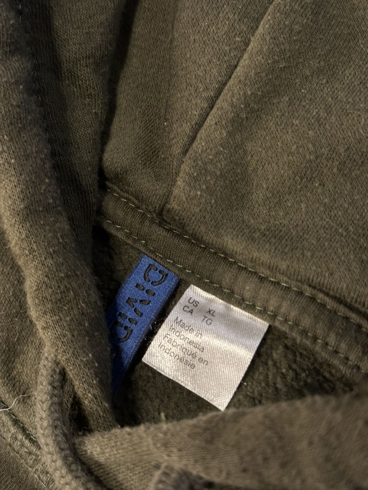 Vintage Blank army green hoodie Size US XL / EU 56 / 4 - 7 Thumbnail