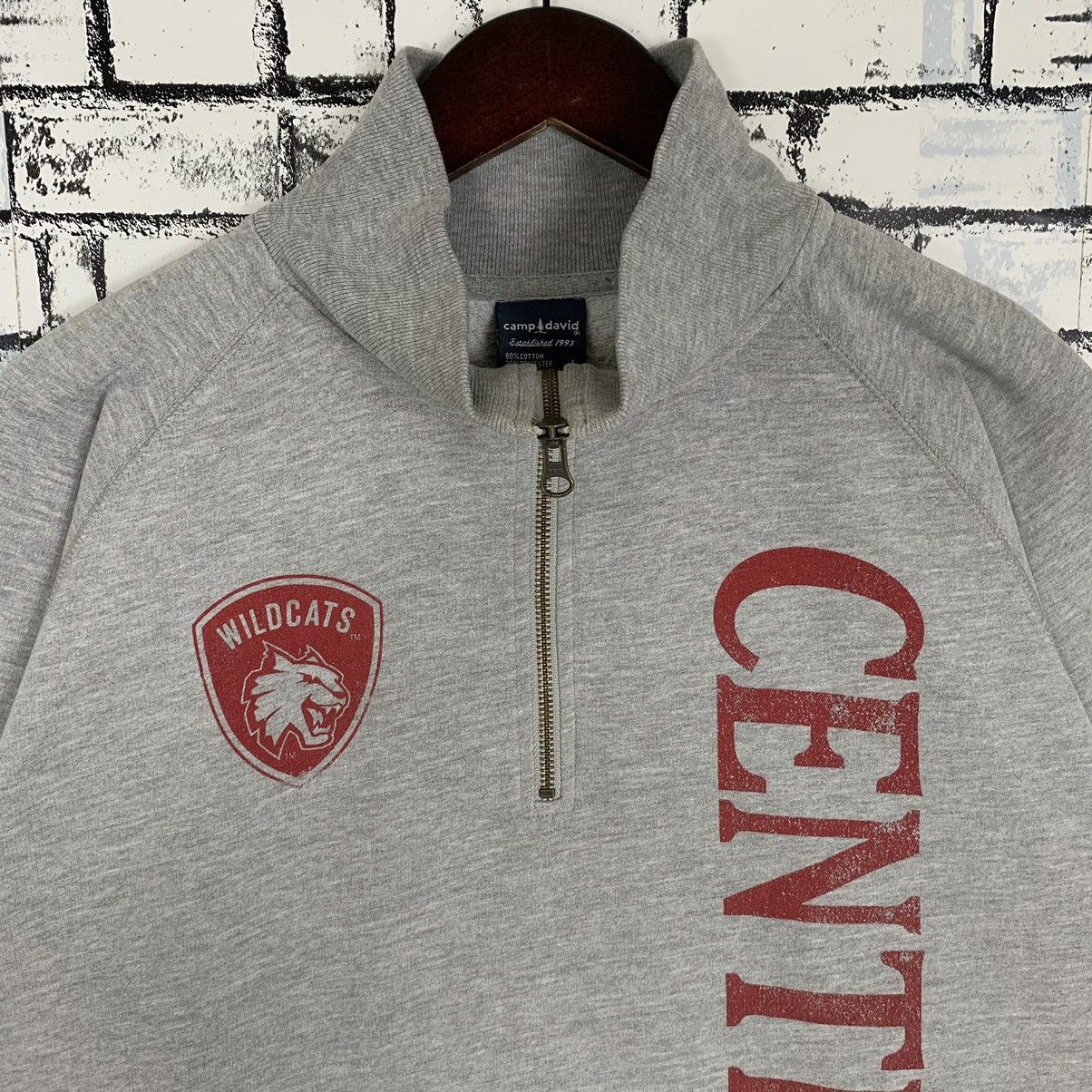 Camp David × Vintage Camp David Wild Cats Central Hulf Zip Quarter Zip Size US L / EU 52-54 / 3 - 2 Thumbnail