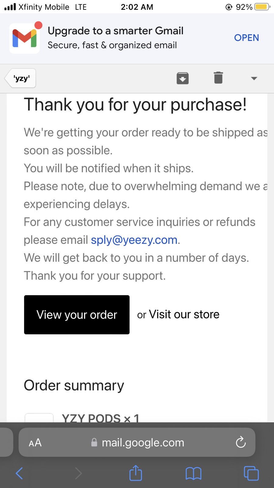 Kanye West × Yeezy Yeezy Pods YZY *in hand* new SIZE 2 (9-10.5) Kanye West Size US 10 / EU 43 - 3 Thumbnail