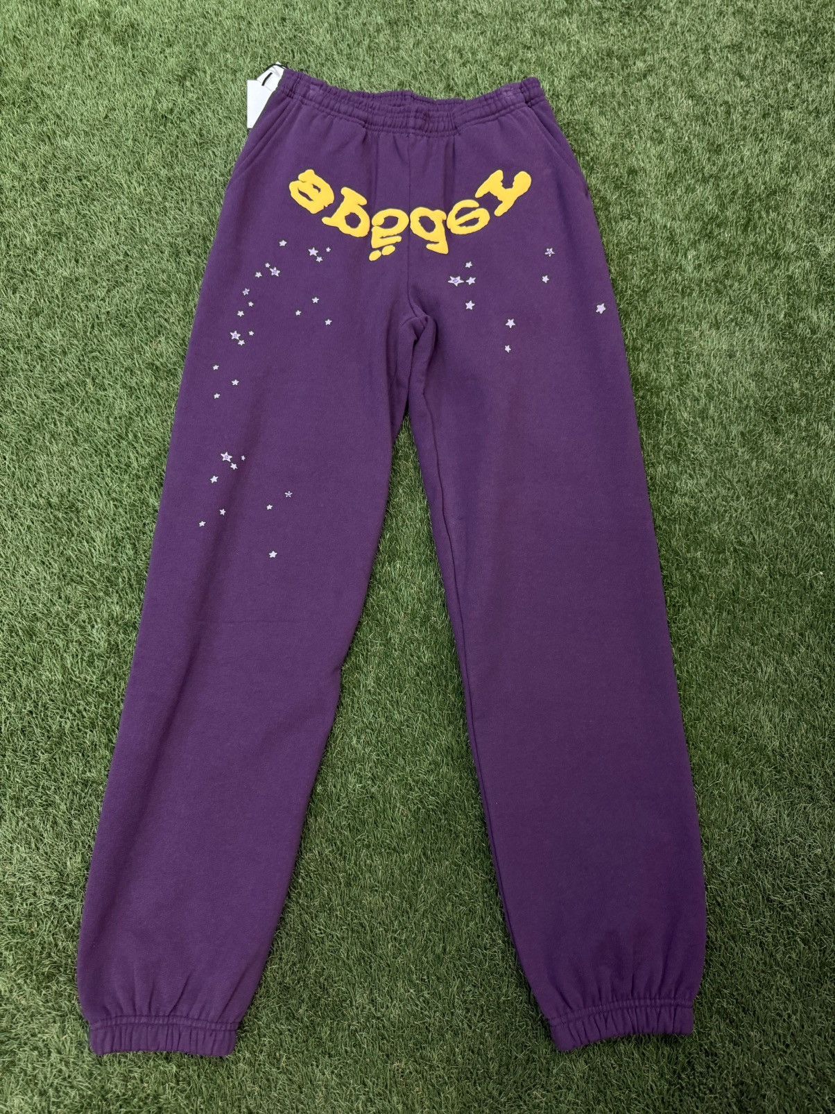 Sp5der Sp5der Worldwide Purple Yellow Sweatpants Size S (NEW) Size US 30 / EU 46 - 1 Thumbnail